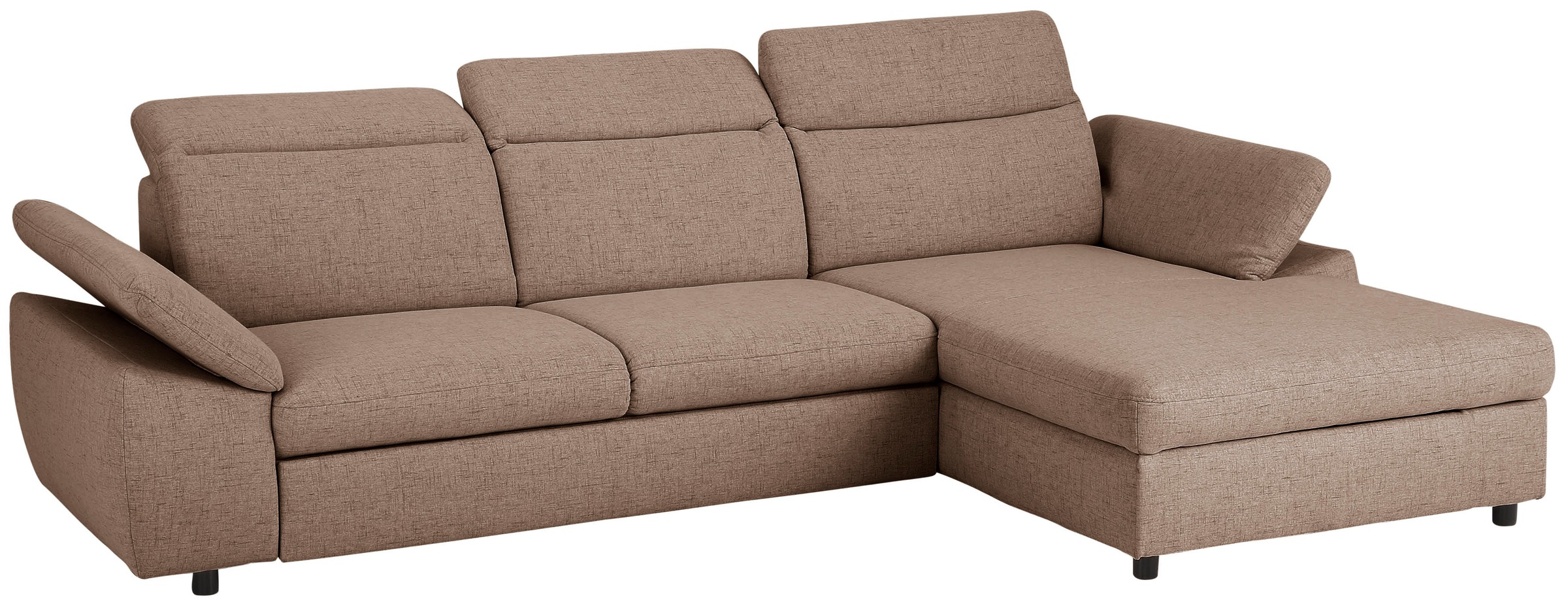 Home affaire Ecksofa »Mauritius L-Form«, mit Kopfteil- und Armlehnverstellung, mit Bettfunktion und Bettkasten