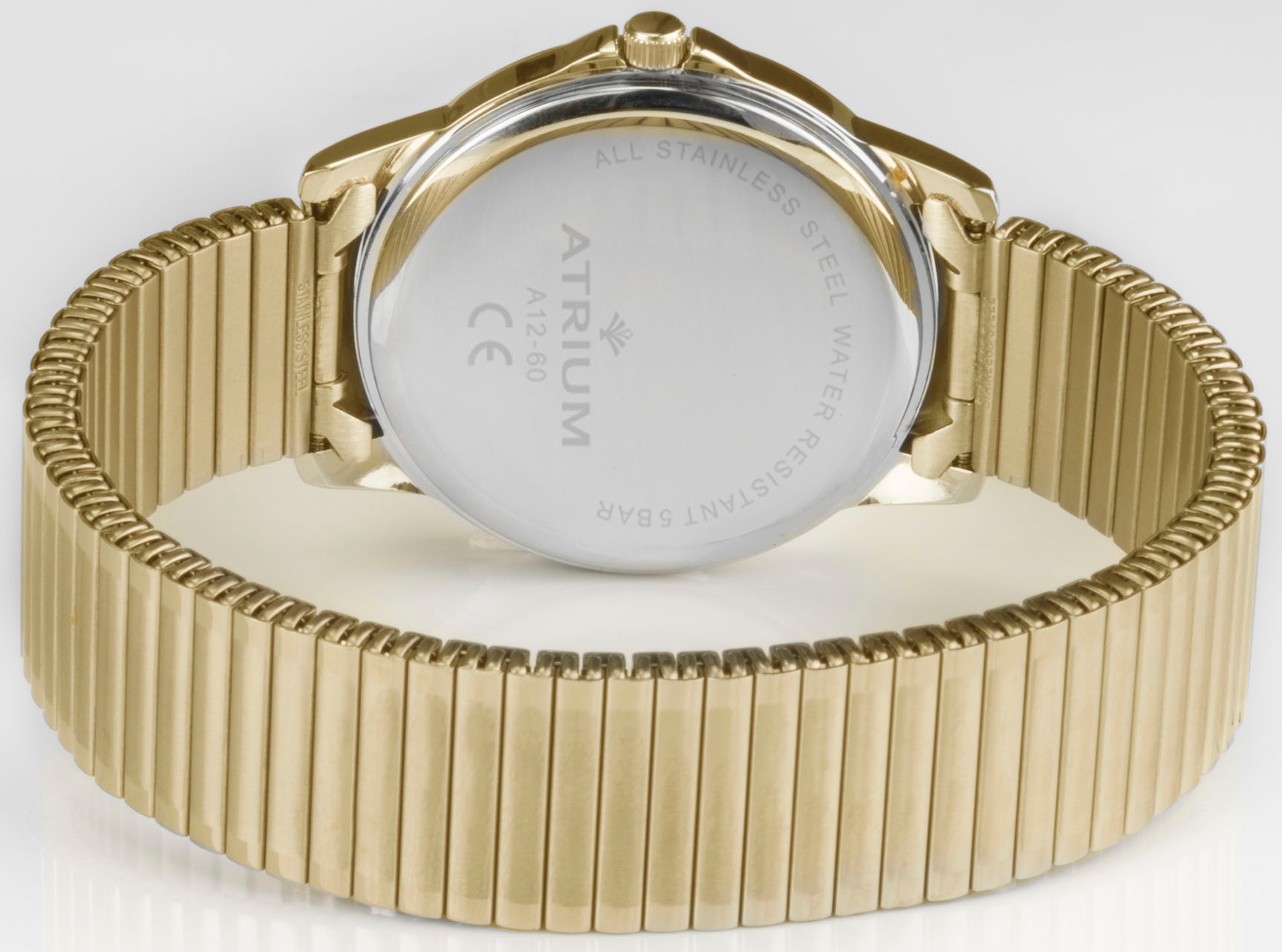 Atrium Quarzuhr, Armbanduhr, Herrenuhr,Damenuhr,Datum,Flexband,Zugband,Edelstahlarmband