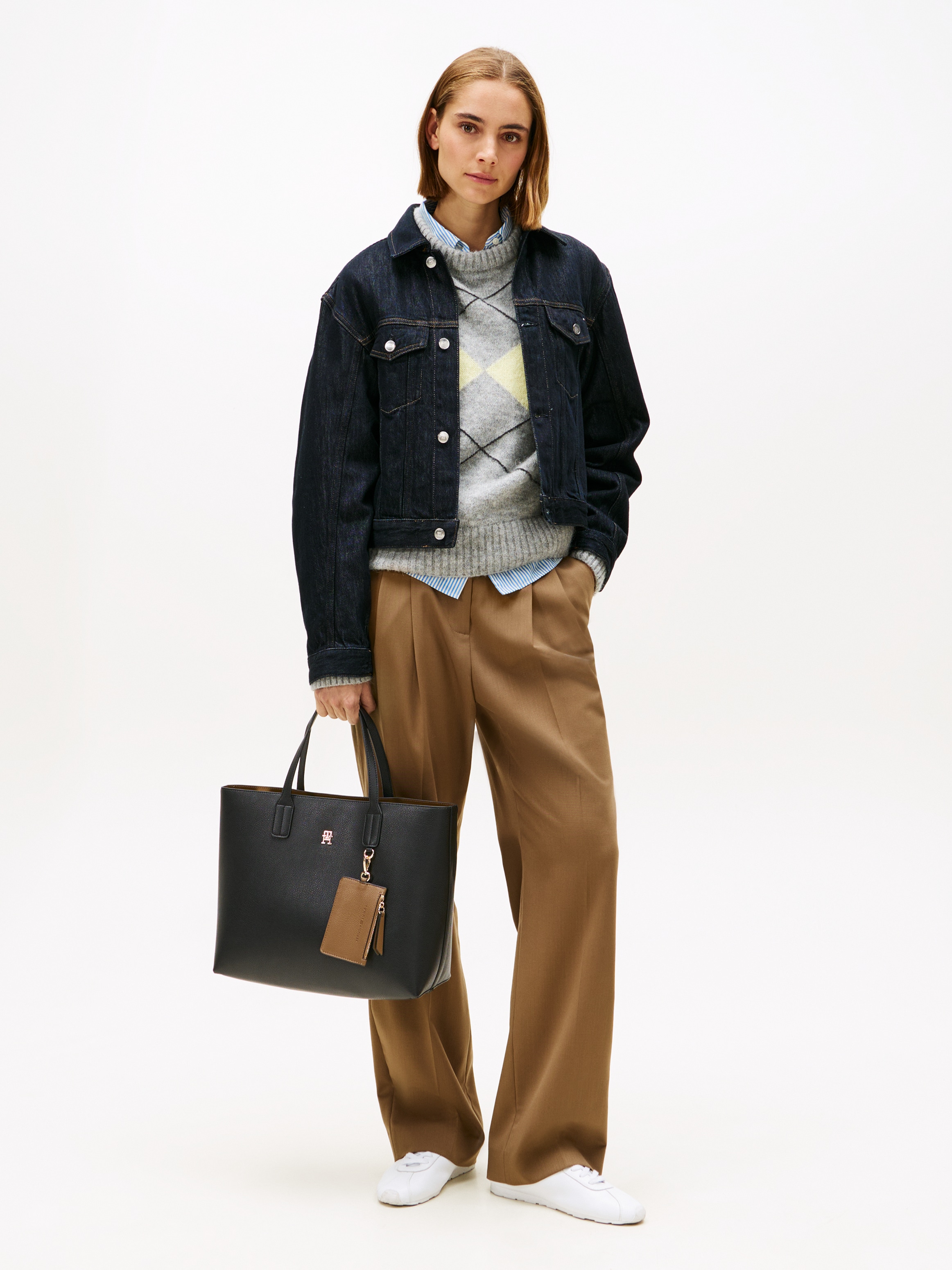 Tommy Hilfiger Satchel »TH ICON SATCHEL« , Damen Umhängetasche, Tragetasche, Shopper mit TH-Logo