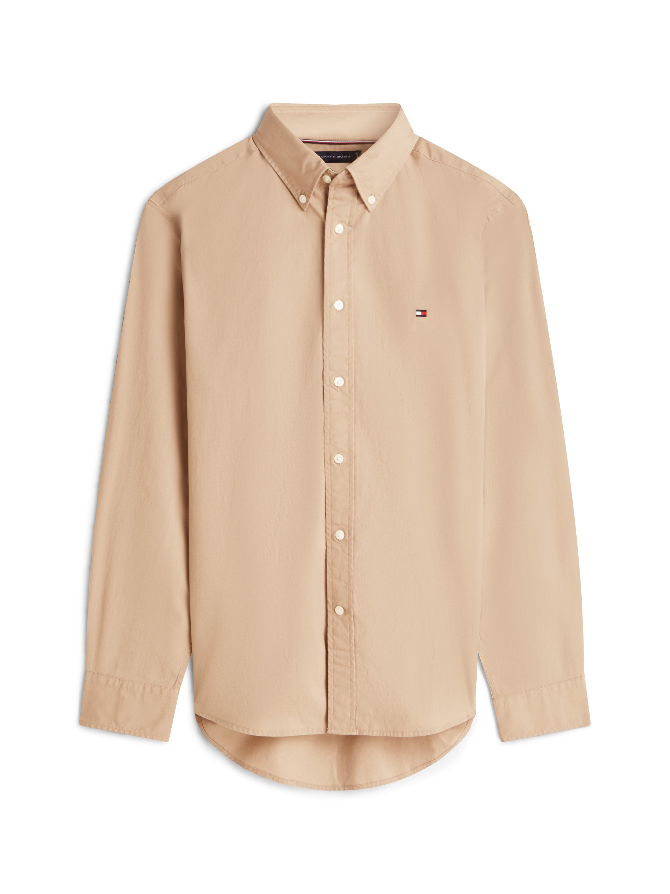 Tommy Hilfiger Businesshemd »FLEX POPLIN SOLID« unifarben, klassisch, regular fit, Baumwolle, Button-down-Kragen
