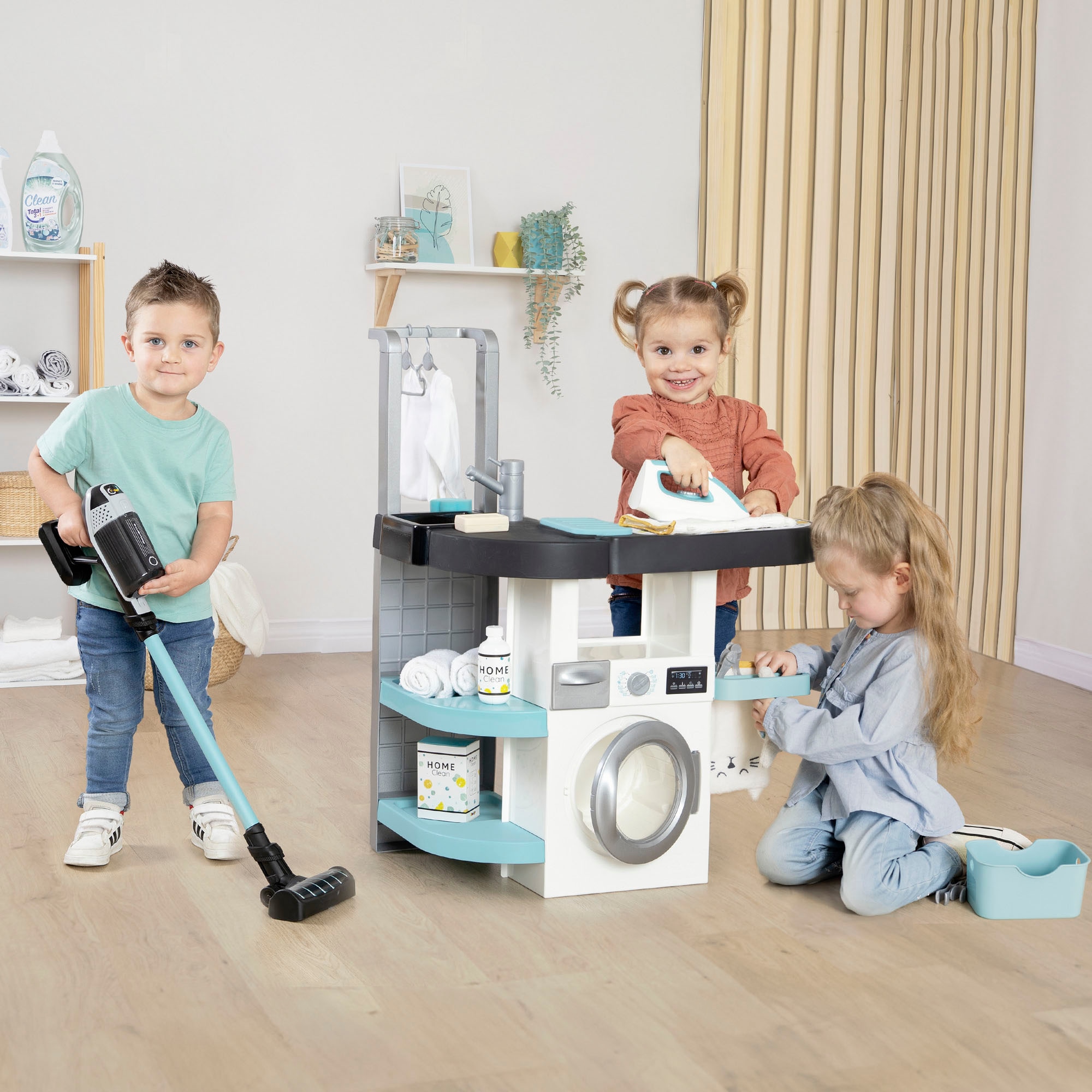 Smoby Kinder-Waschmaschine »Rowenta Haushalts-Set, Waschsalon«, Made in Europe