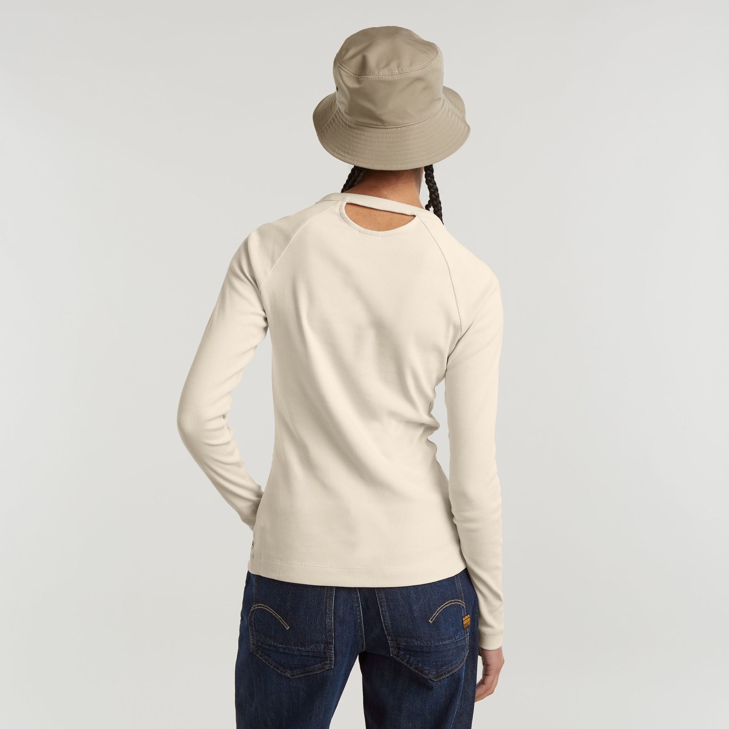 G-STAR T-Shirt »Slim Rib Keyhole«, mit Cut-Out hinten