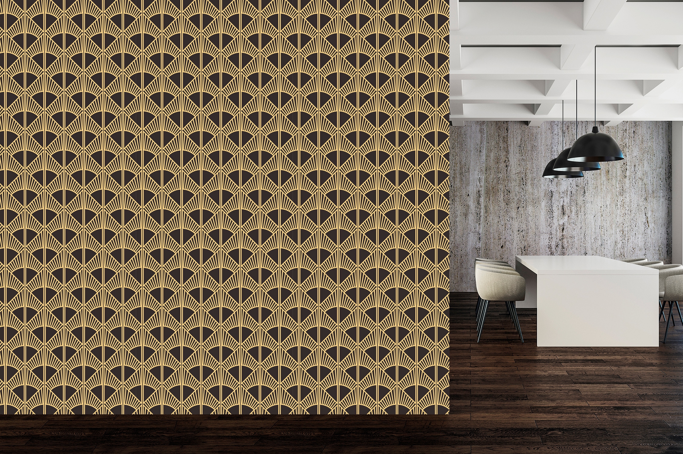 queence Vinyltapete »Harley« Farbverlauf | abstrakt | bedruckt | gemustert glatt 90x250cm, selbstklebend, kinderleichte Anbringung, , Sticker