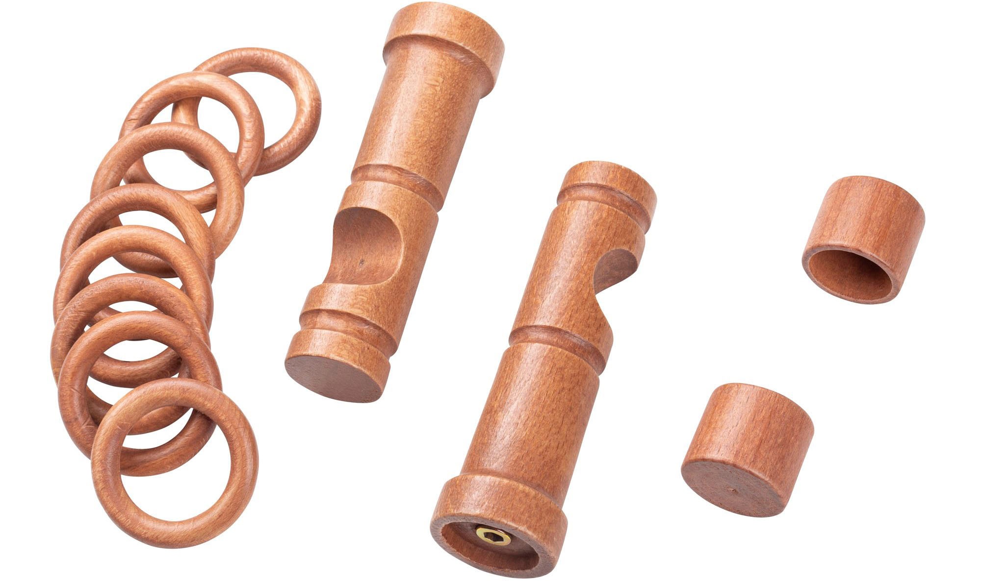 SN DECO GROUP Gardinenstange »Cafiro«, 1 läufig-läufig, Fixmaß, 28 mm, Holz, verschiedene Längen und Farben, Komplettset