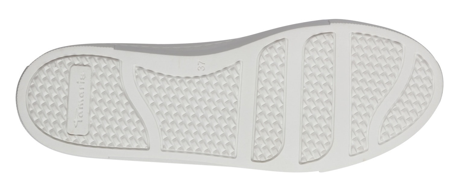 Tamaris Plateausneaker, Freizeitschuh, Halbschuh, Schnürschuh, Kontrastbesatz an der Ferse