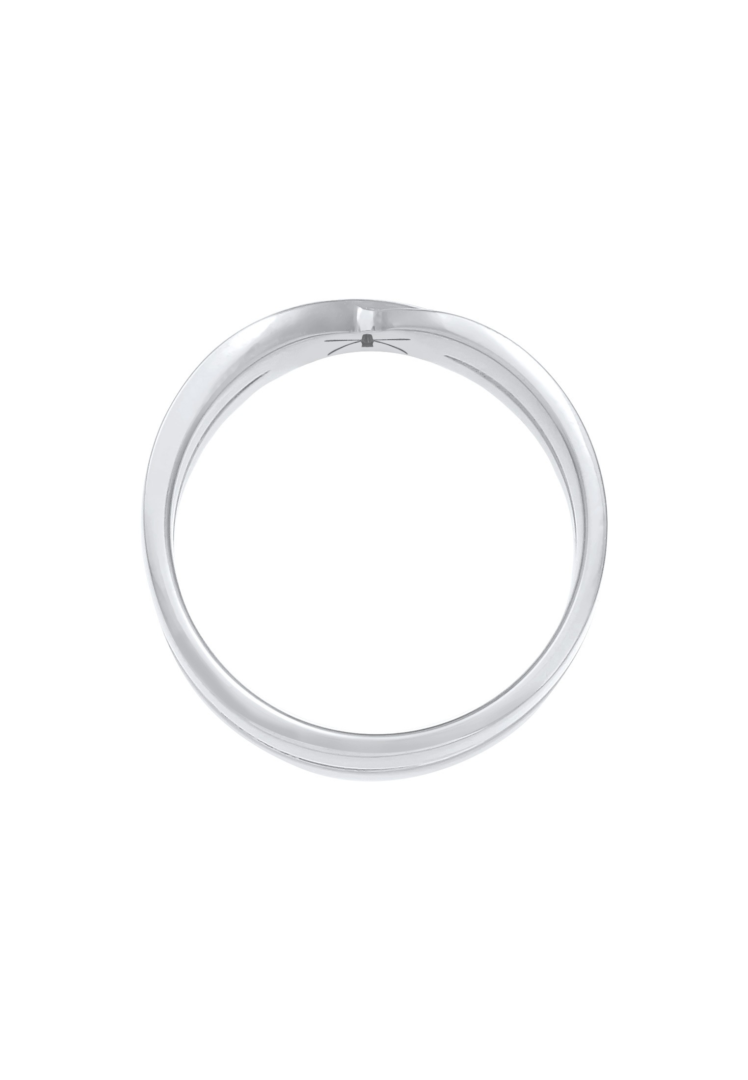 Kuzzoi Silberring »Ring Herren Bandring Überkreuz Look 925 Silber«
