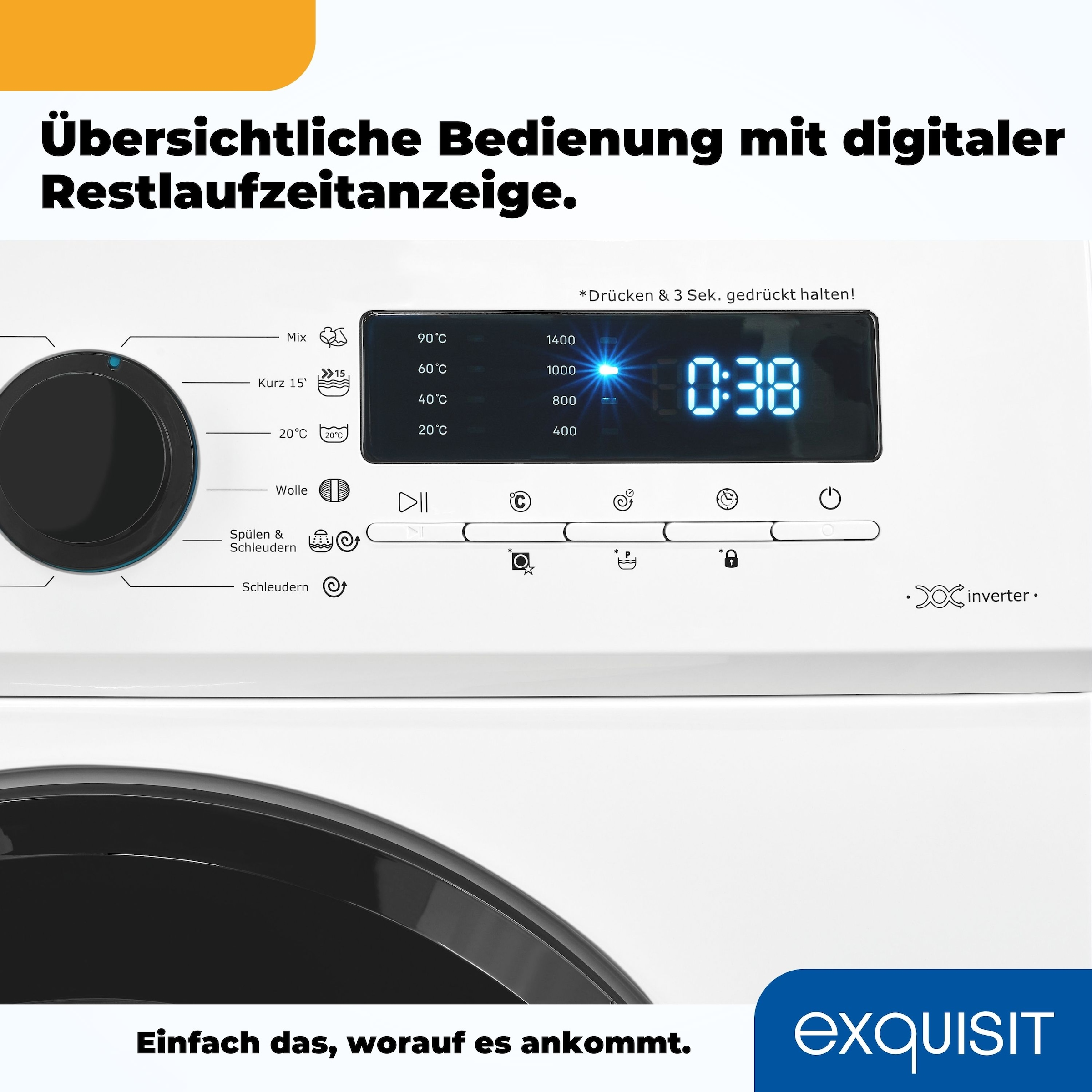 exquisit Waschmaschine »WA8014-020A weiss«, 8 kg, 1400 U/min