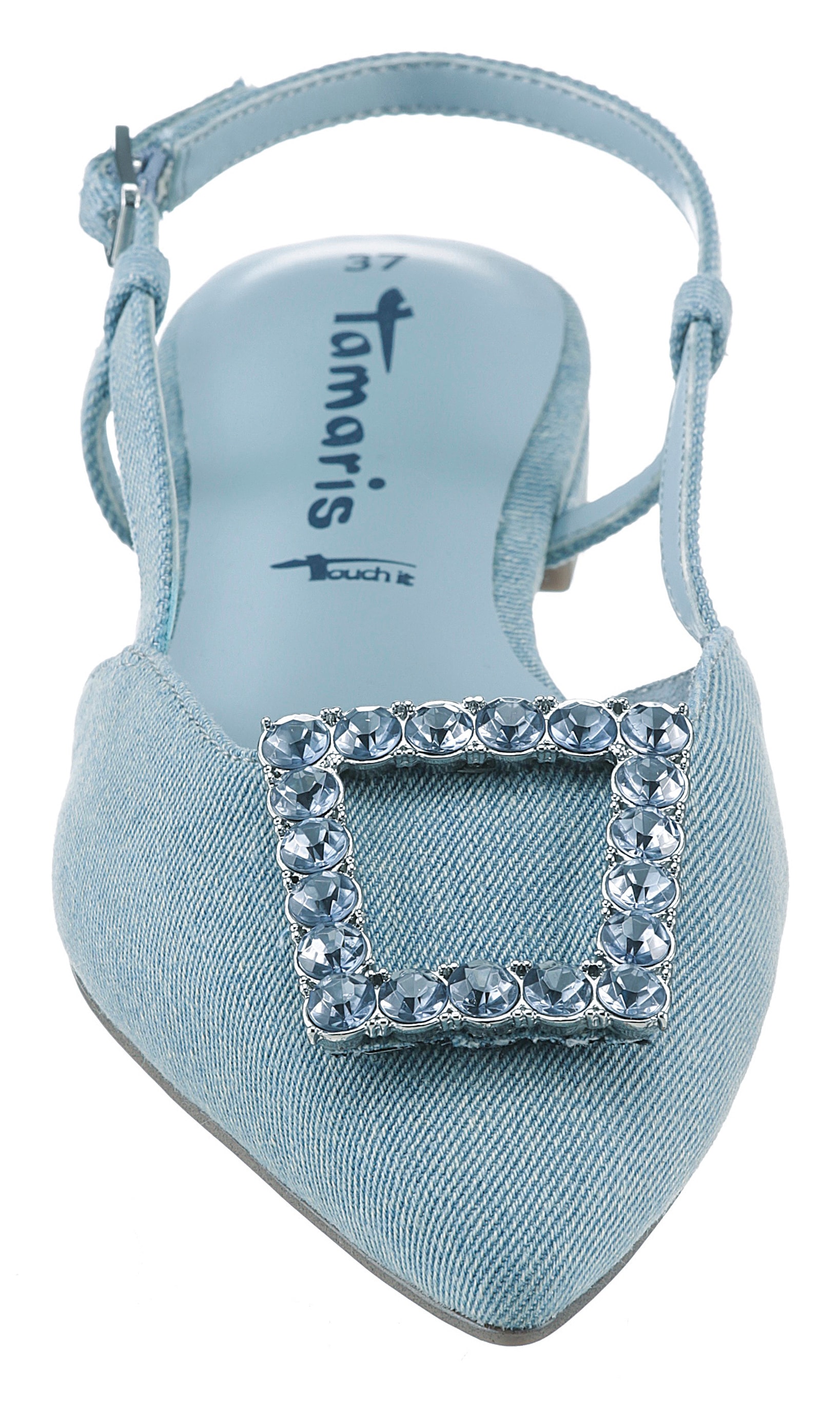 Tamaris Slingpumps  , Blockabsatz, Sommerschuh mit schickem Schmuckelement