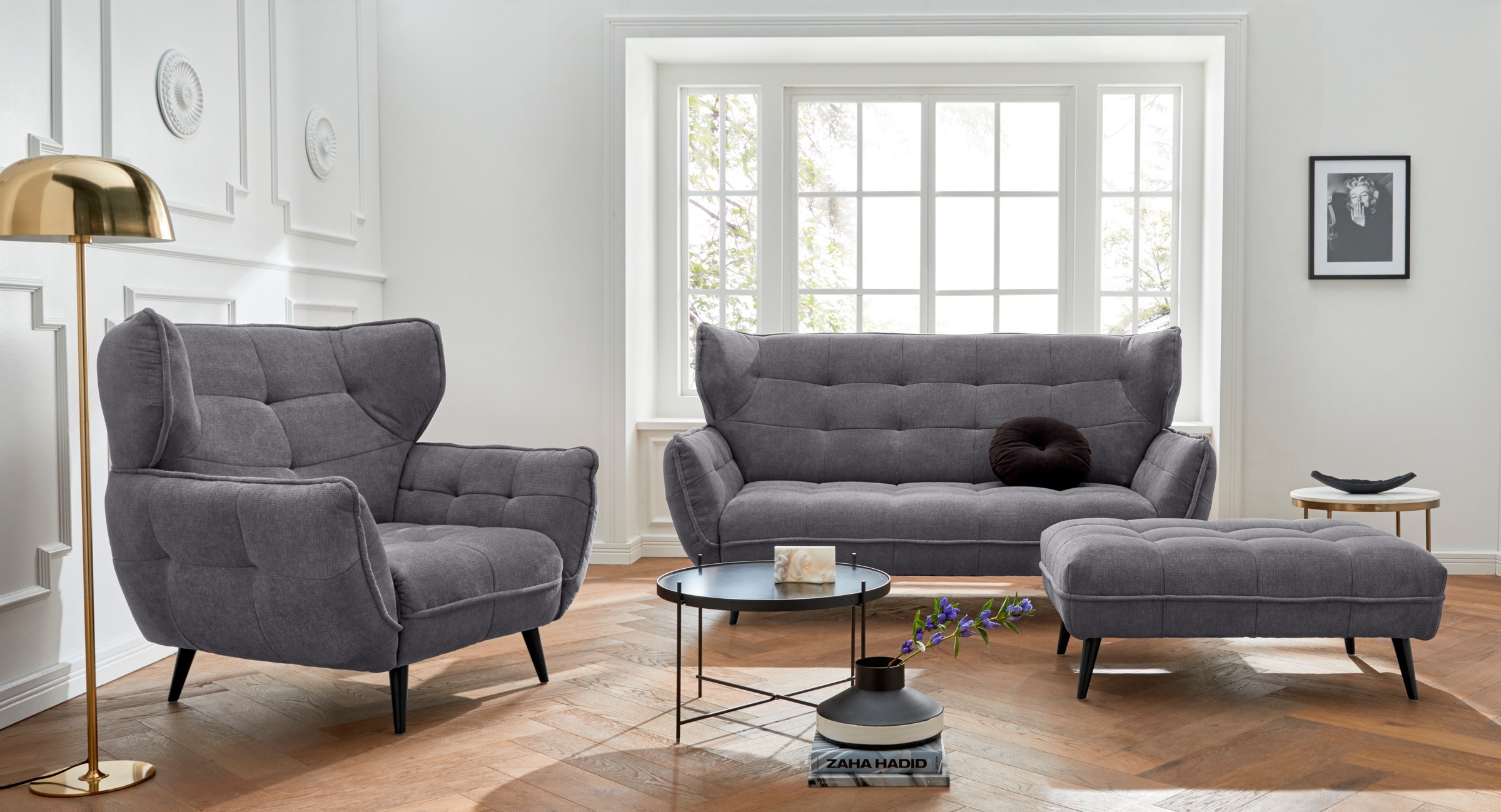 Leonique 2-Sitzer »Ariana«, Big-Sofa bzw. stylischer Hochlehner