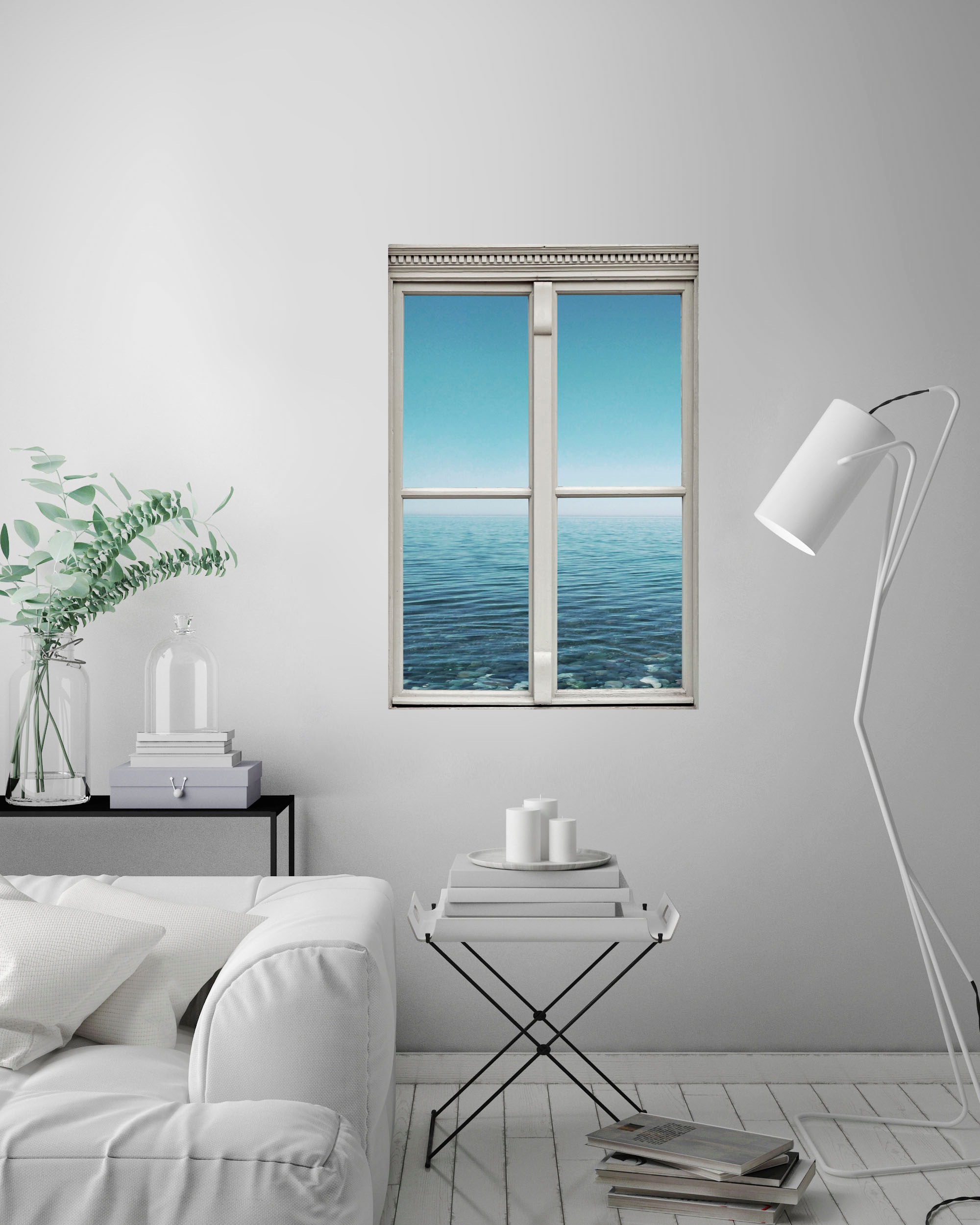 queence Wandsticker »Meer« Wandsticker, Wandbild, selbstklebend, 3D, Fenster