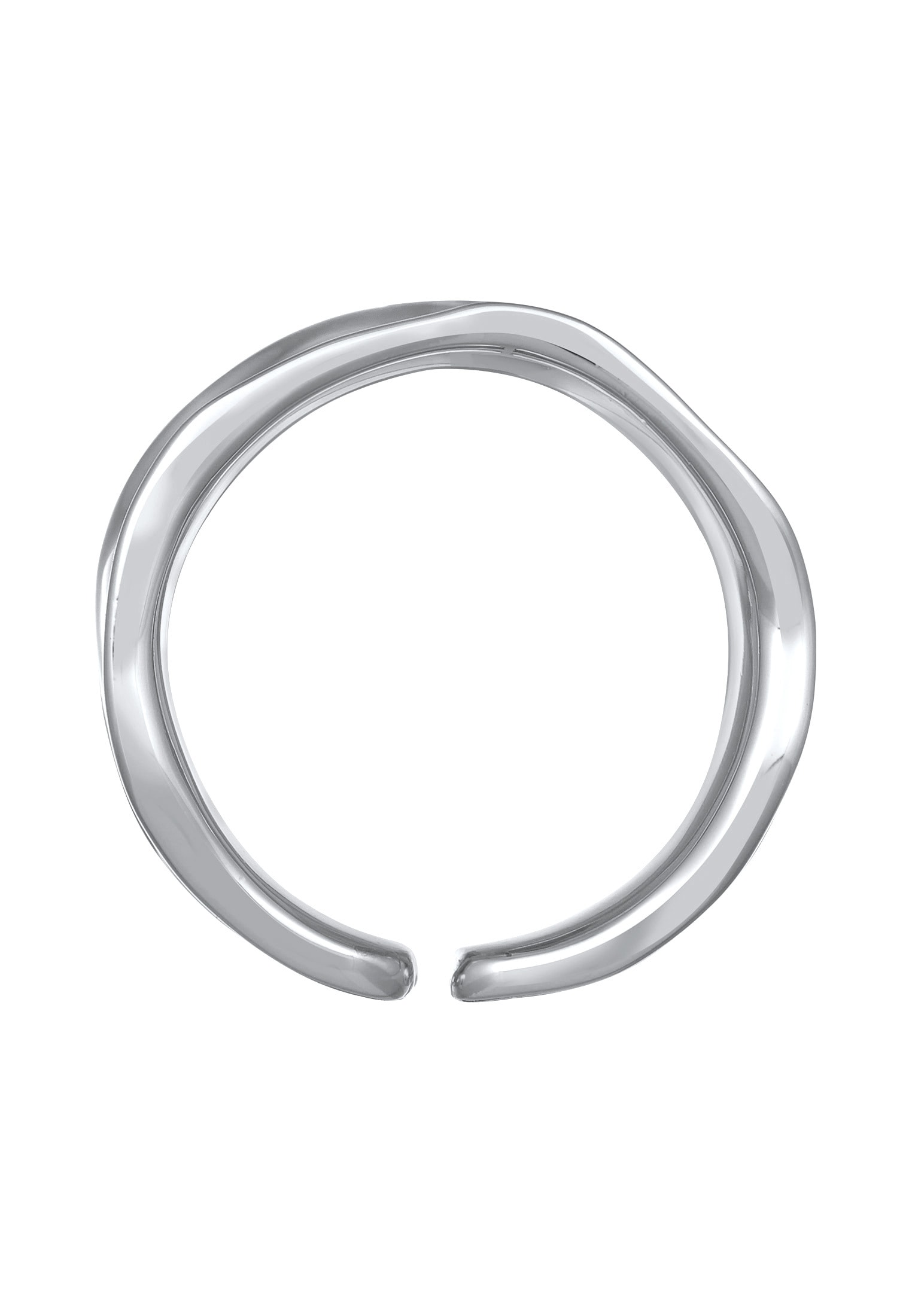 Elli Silberring »Ring Bandring Offen Struktur für Damen«