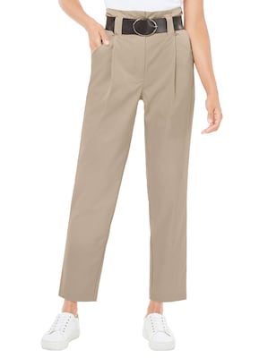 Bundfaltenhose in Beige