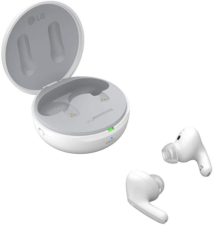 LG In-Ear-Kopfhörer »TONE Free DFP9«, Bluetooth-Wireless, Active Noise Cancelling (ANC)-Sprachsteuerung-UV-Reinigung-LED Ladestandsanzeige-Rauschunterdrückung-Echo Noise Cancellation (ENC)