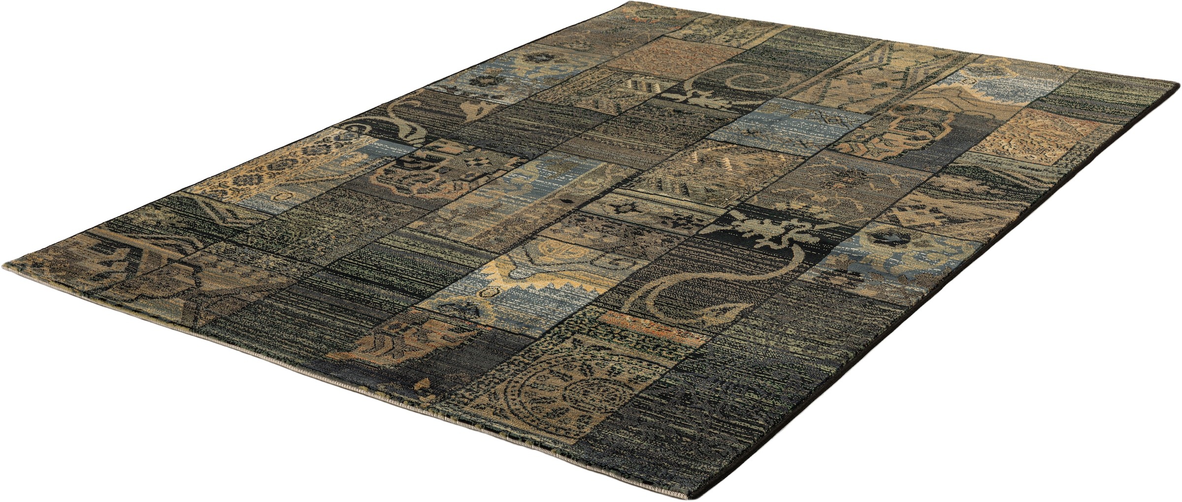 THEKO Teppich »Gabiro 5504« rechteckig 10 mm Höhe Melange-Effekt, Patchwork Design, auch als Läufer, Wohnzimmer