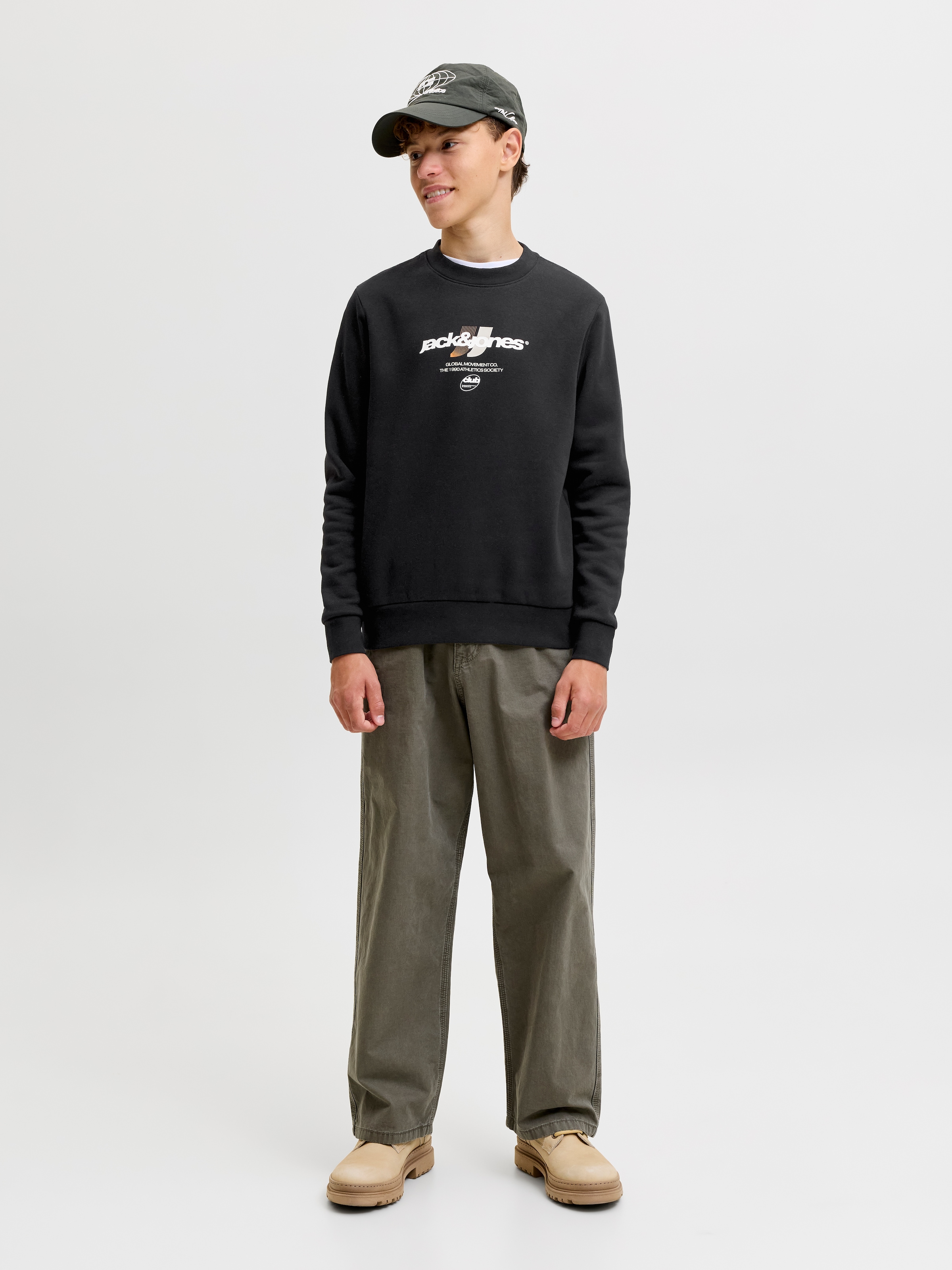 Jack & Jones Junior Sweatshirt »JCOCLUB BRANDING SWEAT CREW NECK JNR«, Baumwollmischung, relaxed fit
