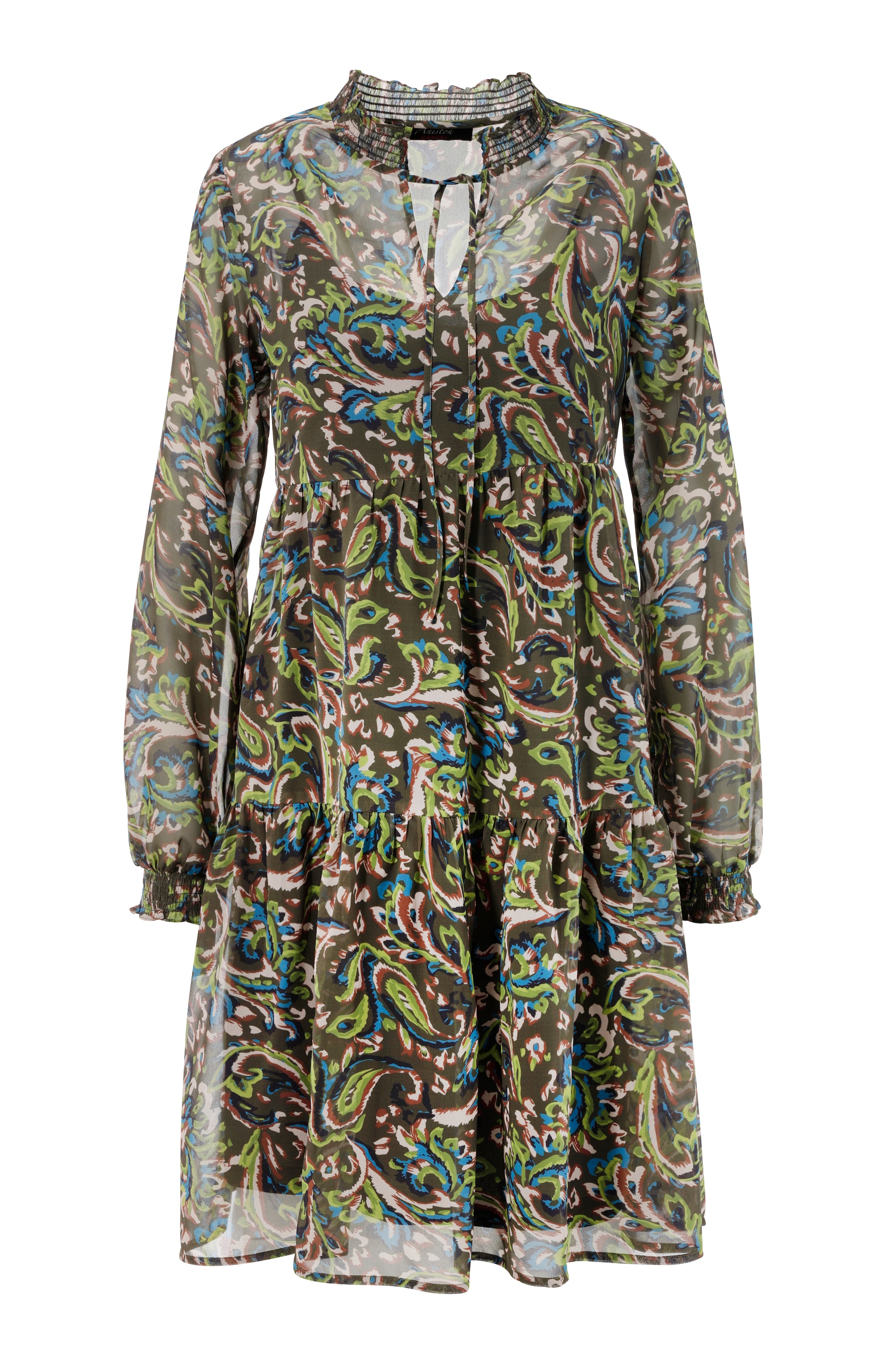 Aniston CASUAL Blusenkleid, mit graphischem ♕ Druck farbenfrohem, bei