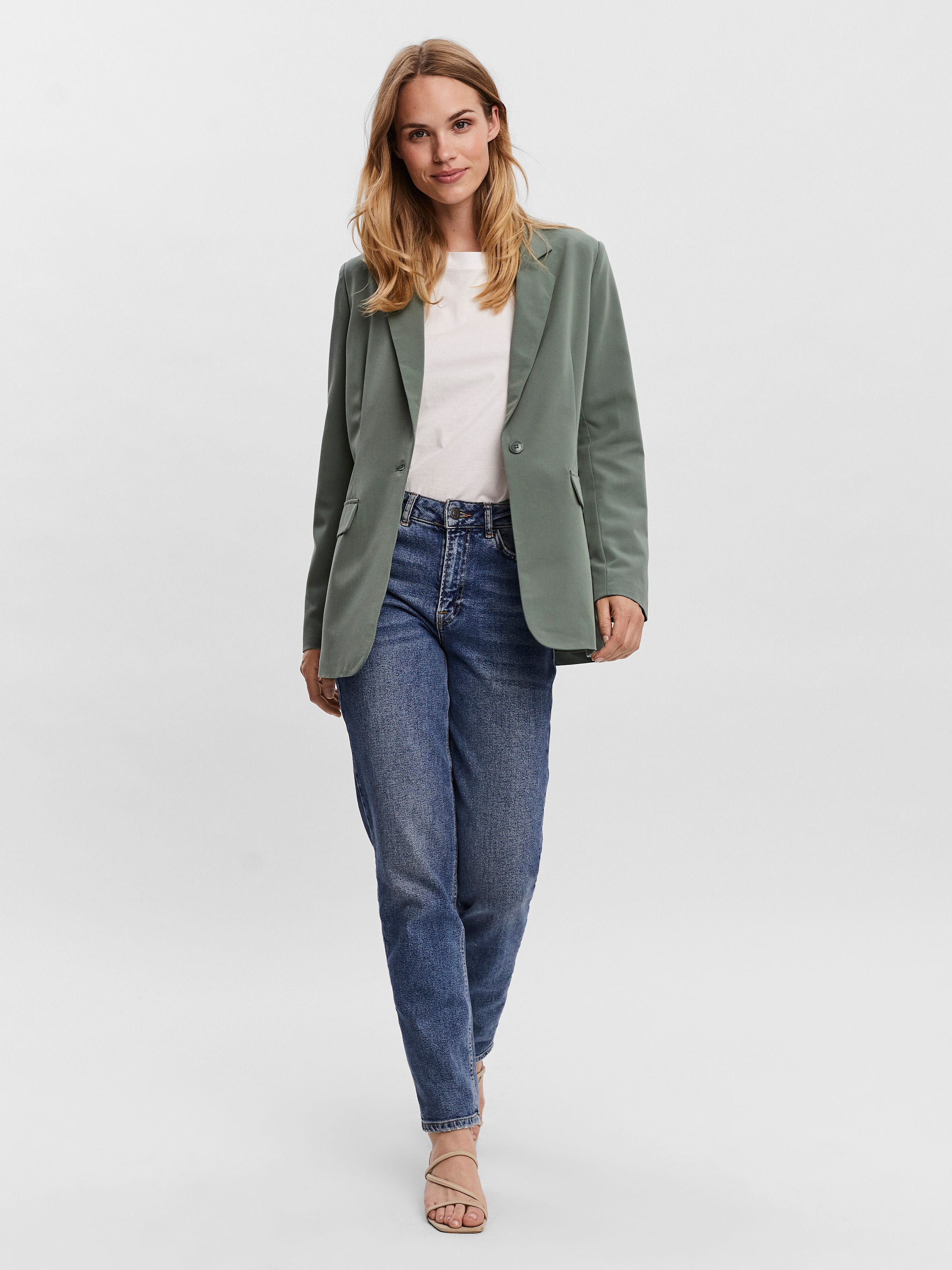 Vero Moda Longblazer »VMZELDA LS LOOSE BLAZER NOOS« lässige Form, 1-Knopf Verschluss