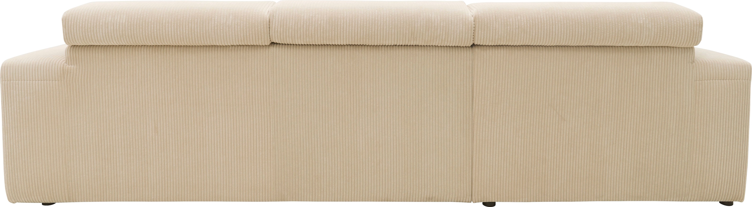 DOMO collection Ecksofa »Brandon B/T/H: 289/177/80 cm, belastbar bis 140kg/ Sitz, auch in Cord«, mit Kopfteilverstellung, wahlweise Sitztiefenverstellung, L-Form