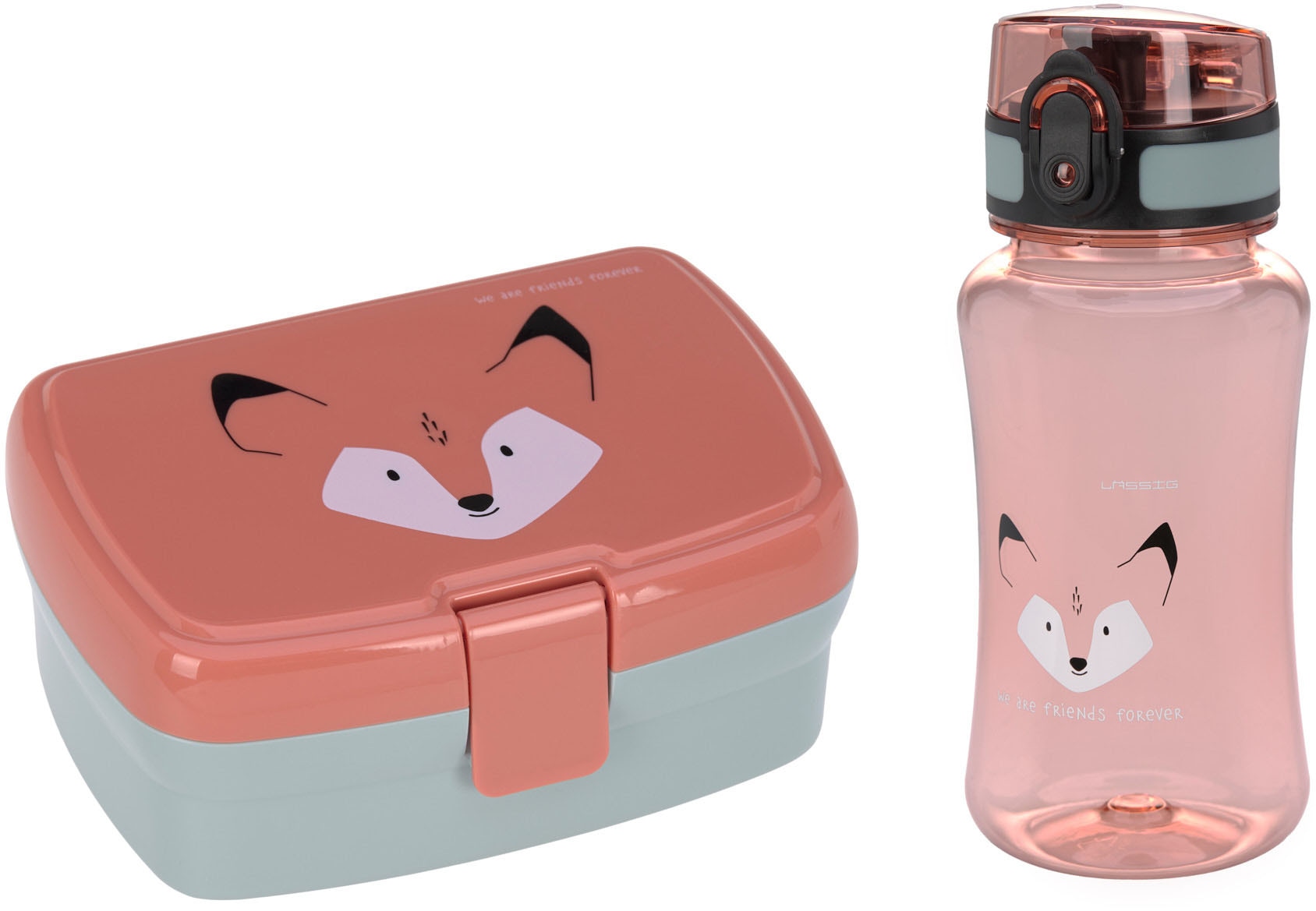 LÄSSIG Lunchbox »About Friends, Fuchs«, (Set, 2 tlg.), mit Trinkflasche