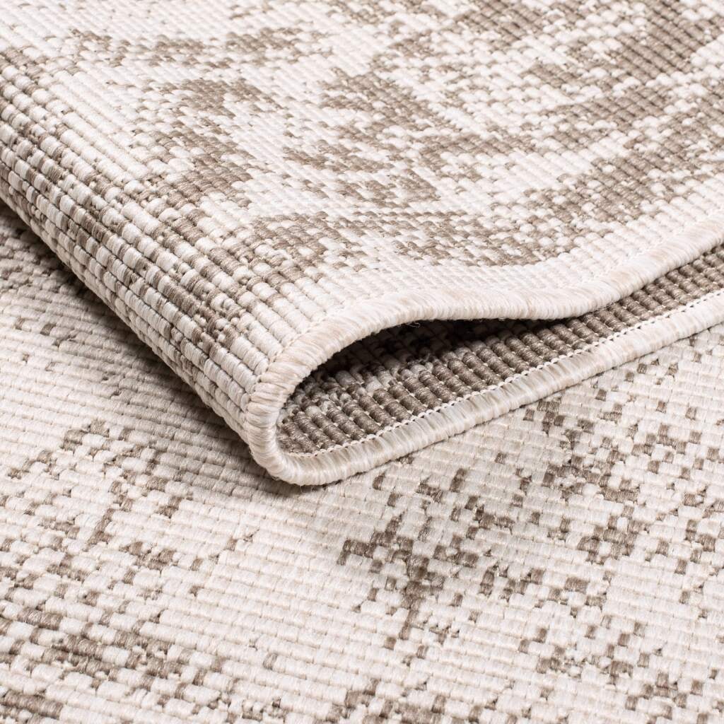 Carpet City Outdoorteppich »DUO RUG 5577«, rund, 5 mm Höhe, Wendeteppich Wetterfest In- & Outdoor, Balkon, Terrasse, Wohnzimmer