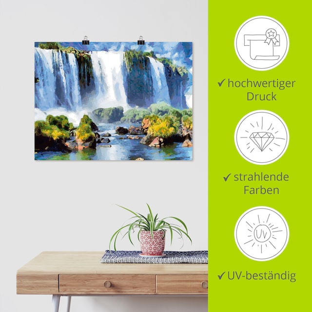 Artland Wandbild »Iguazu Wasserfälle II«, Wasserfallbilder, (1 St.), als  Alubild, Leinwandbild, Wandaufkleber oder Poster in versch. Größen auf  Rechnung kaufen