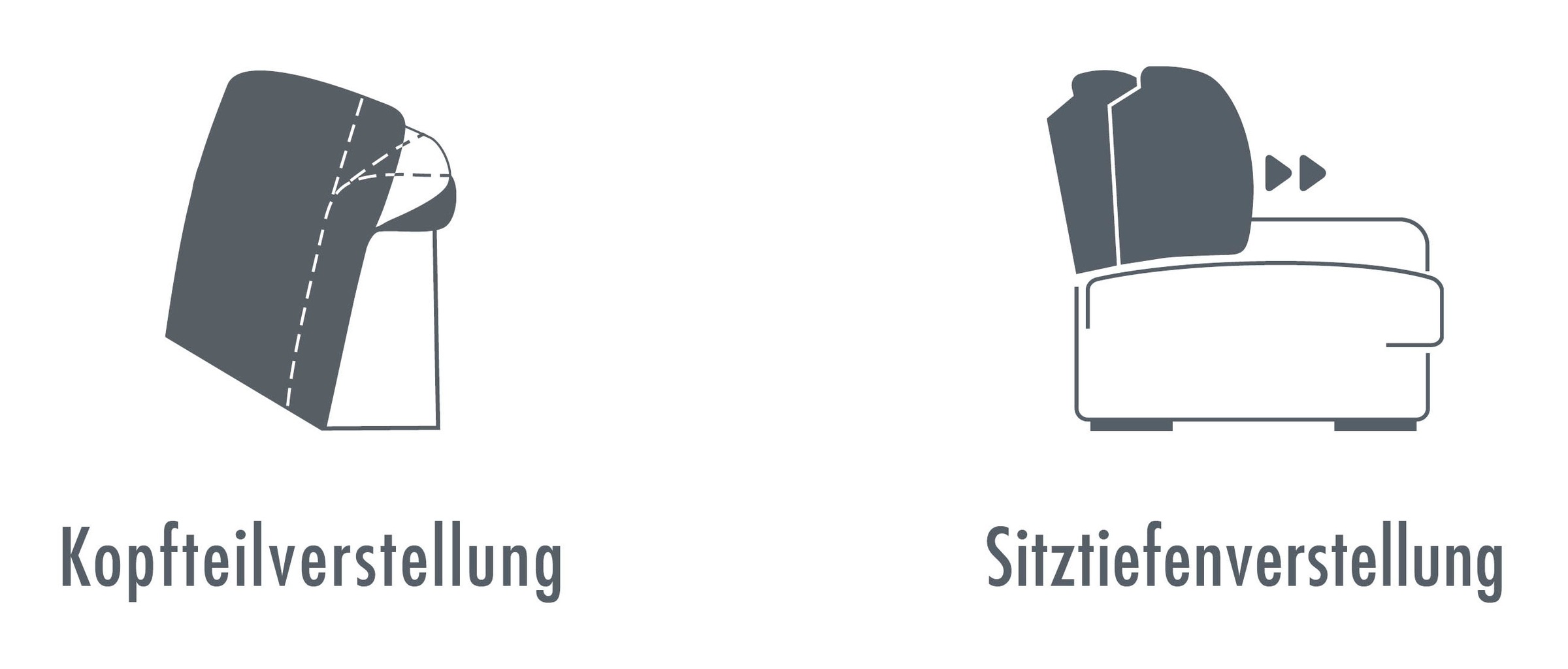 Die PlanBar Ecksofa »PN-EM19074, L-Form, Breite 343 cm« inkl. Sitztiefen- und Kopfteilverstellung