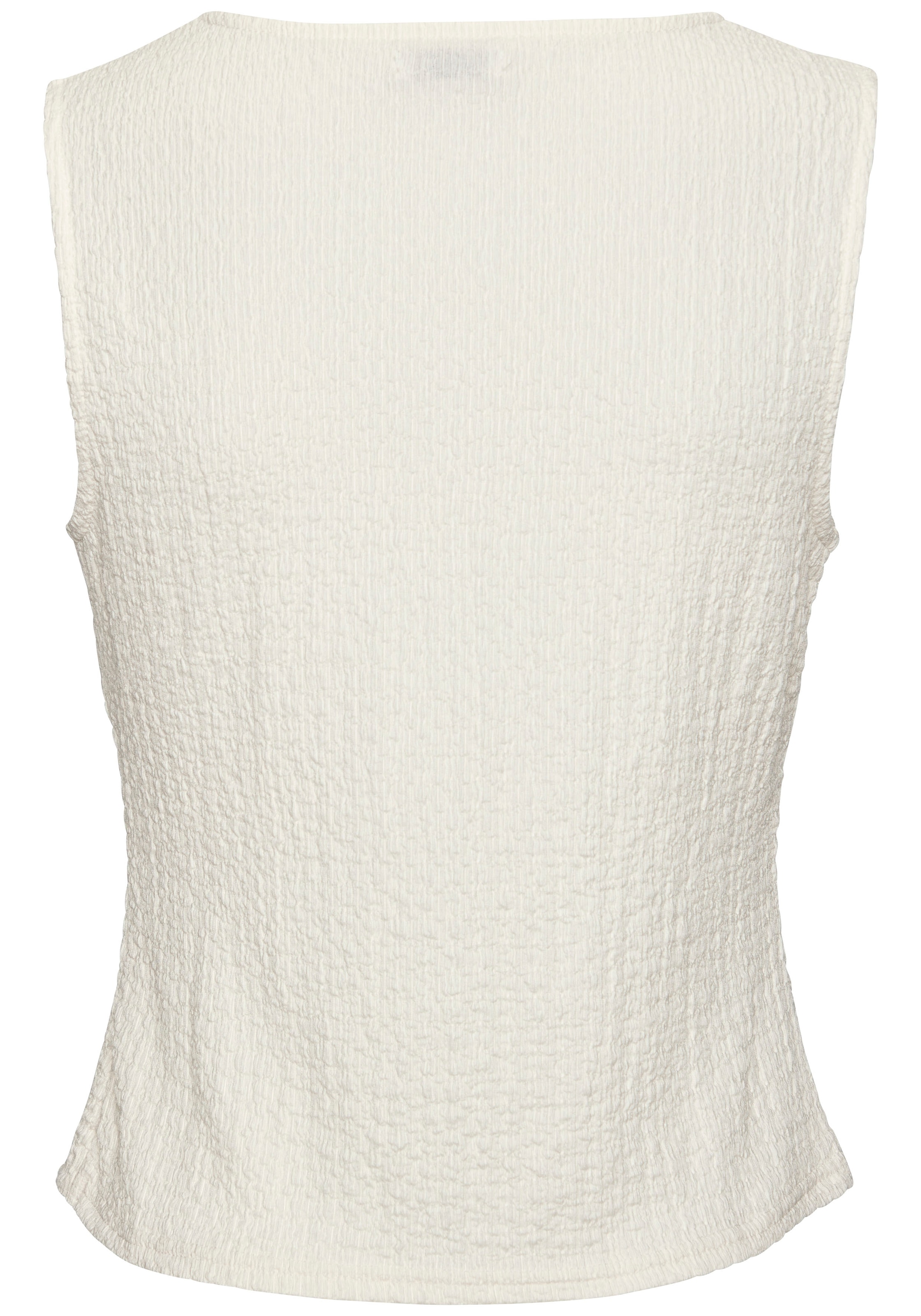 LASCANA Tanktop, mit V-Ausschnitt, Sommertop, Anzugweste aus modischer Strukturware