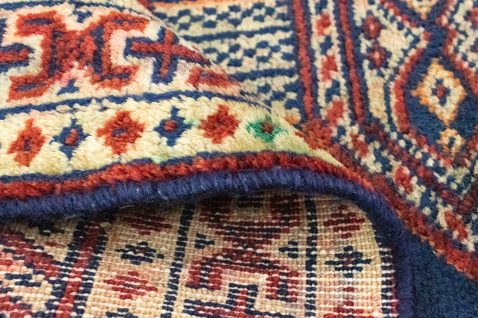 morgenland Wollteppich »Turkaman Teppich rechteckig kaufen online handgeknüpft blau«