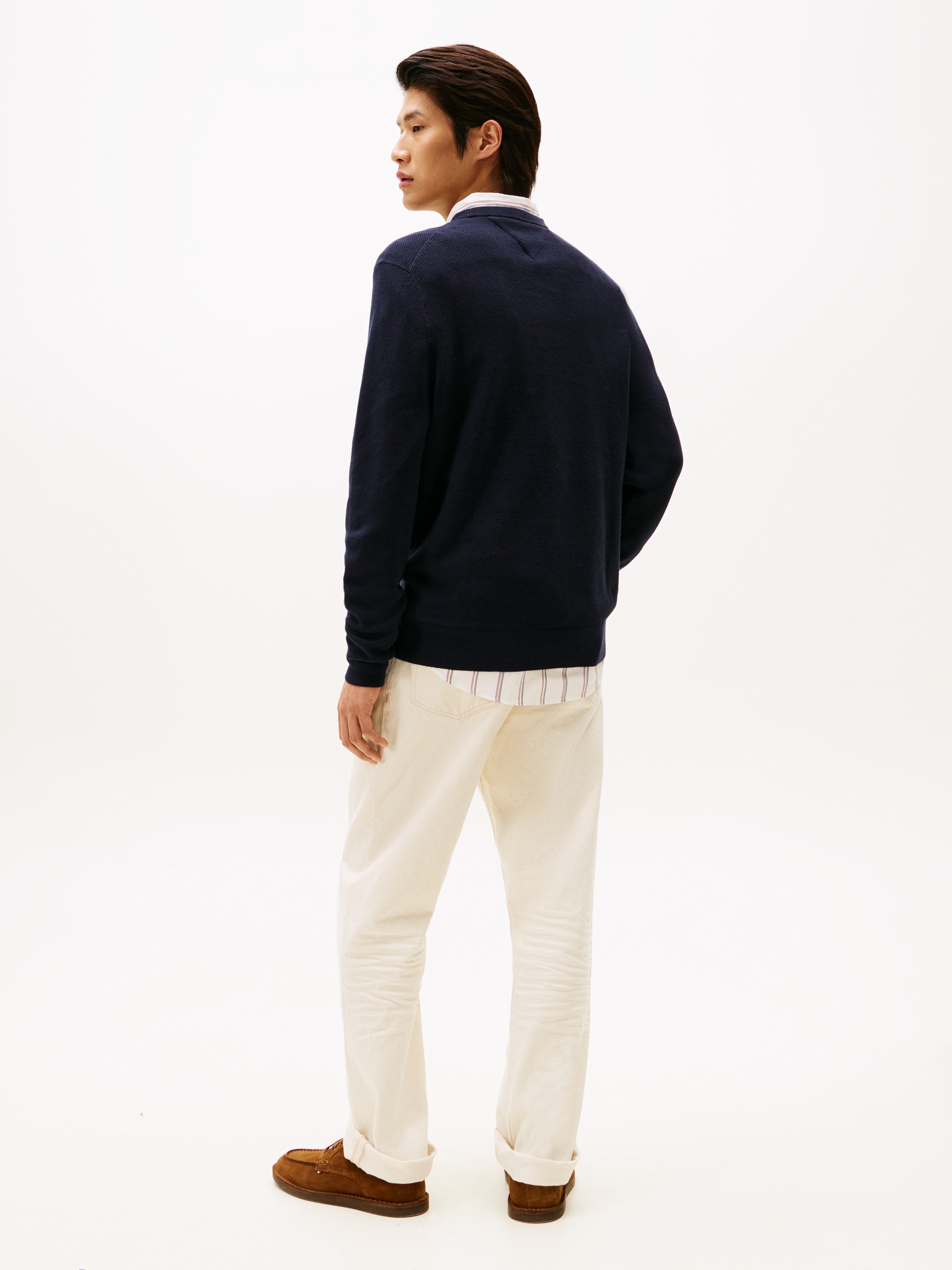 Tommy Hilfiger Rundhalspullover »ESSENTIAL STRUCTURE CREW NECK«, mit feiner Struktur