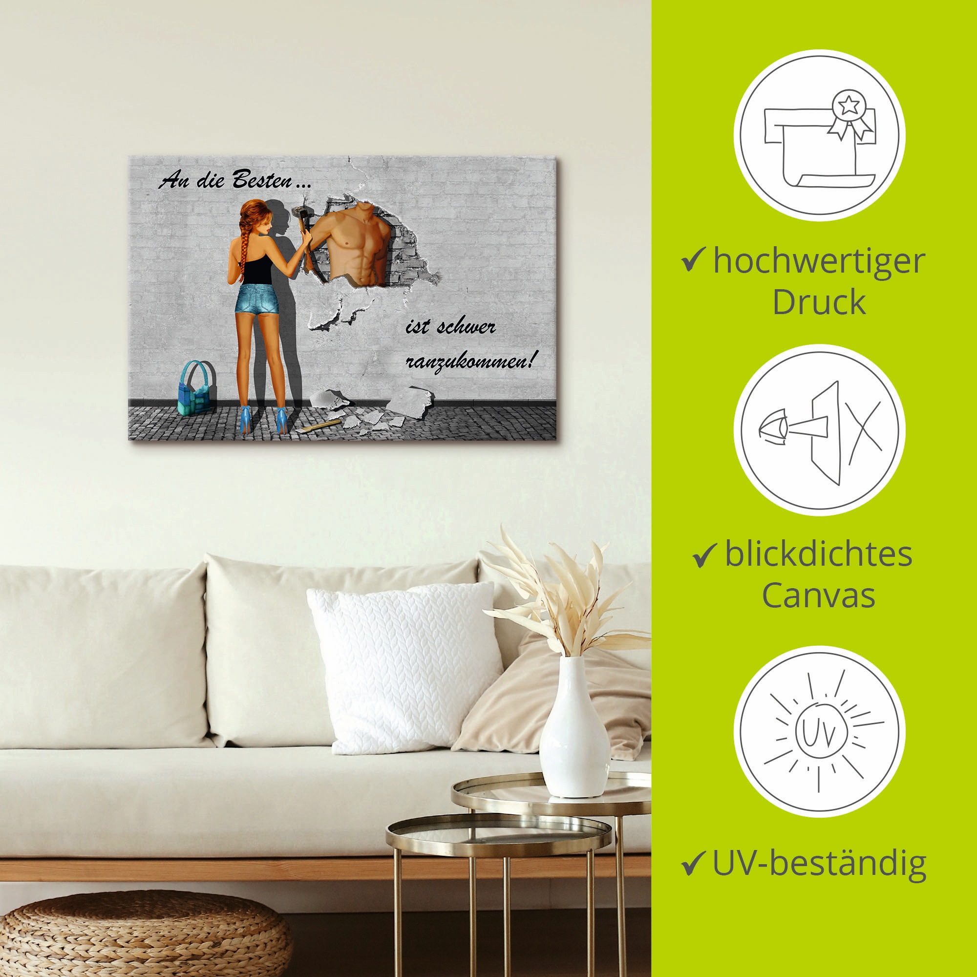 Artland Leinwandbild »Die Besten« Frau 1 Stk. tlg. auf Holzrahmen gespannt