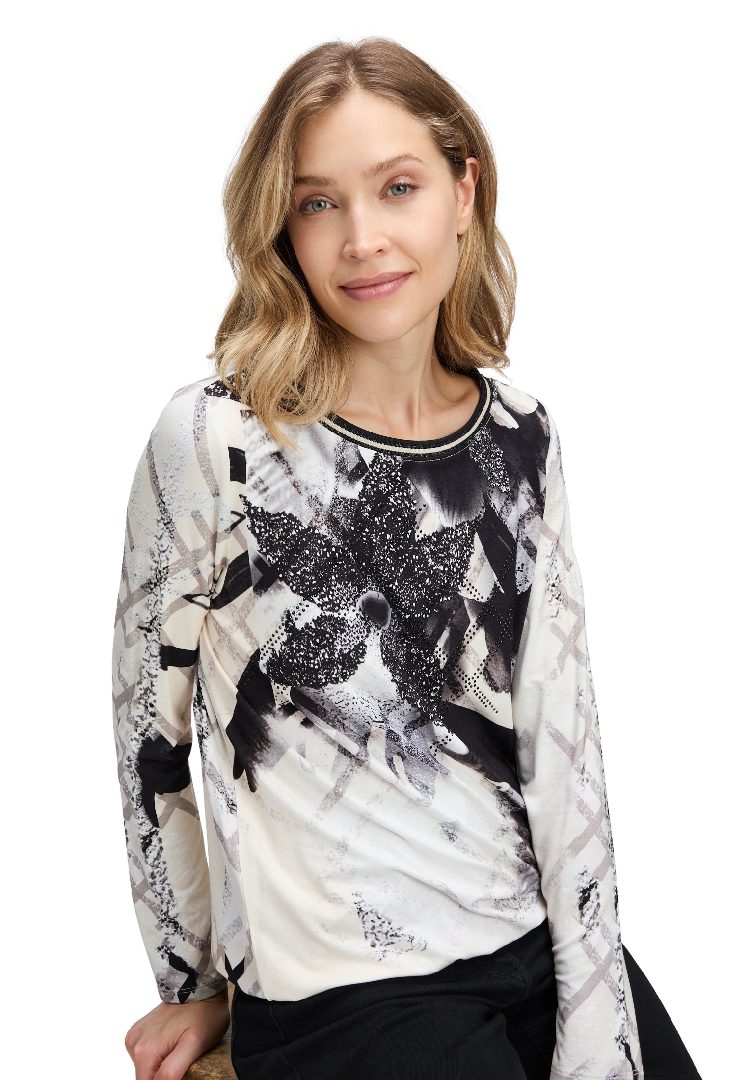 Betty Barclay Langarmshirt »Printshirt mit Gummizug«