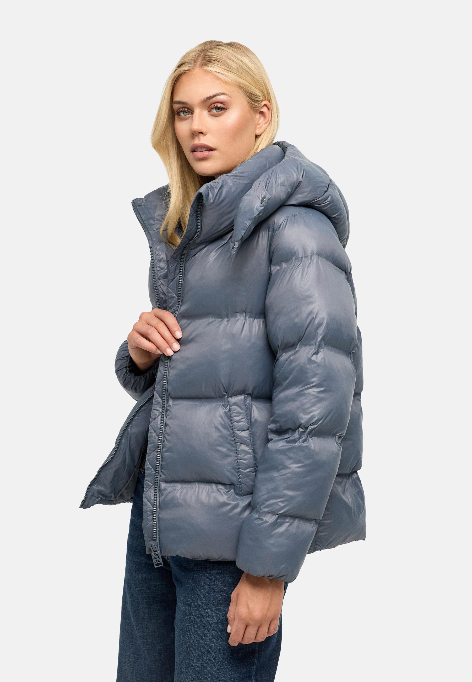 Navahoo Steppjacke »Steppjacke Snow-Frame 14« mit Kapuze Damen Winterjacke mit abnehmbarer Kapuze