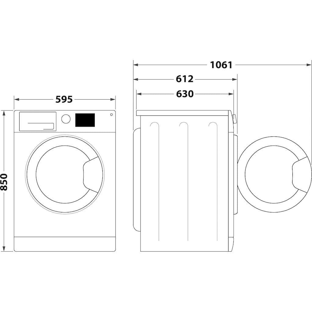 Privileg Waschmaschine »PWFV X 873 A«, PWFV X 873 A, 8 kg, 1400 U/min
