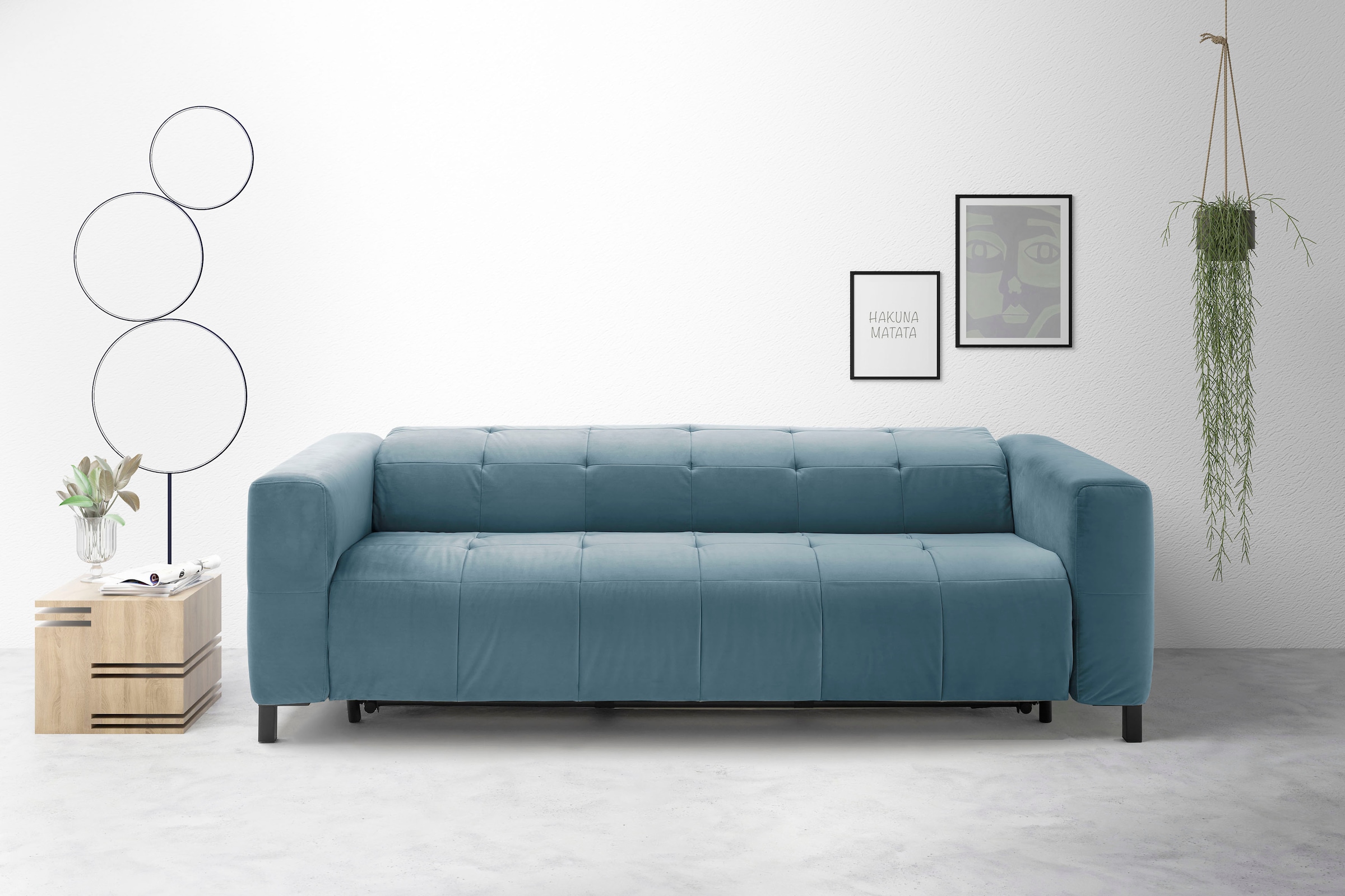Places of Style Schlafsofa »Termini ; als Dauerschläfer geeignet durch hochwertigen Faltbeschlag«, drei Breiten und 3 Matratzenausführungen, belastbar 200 bis 270 kg
