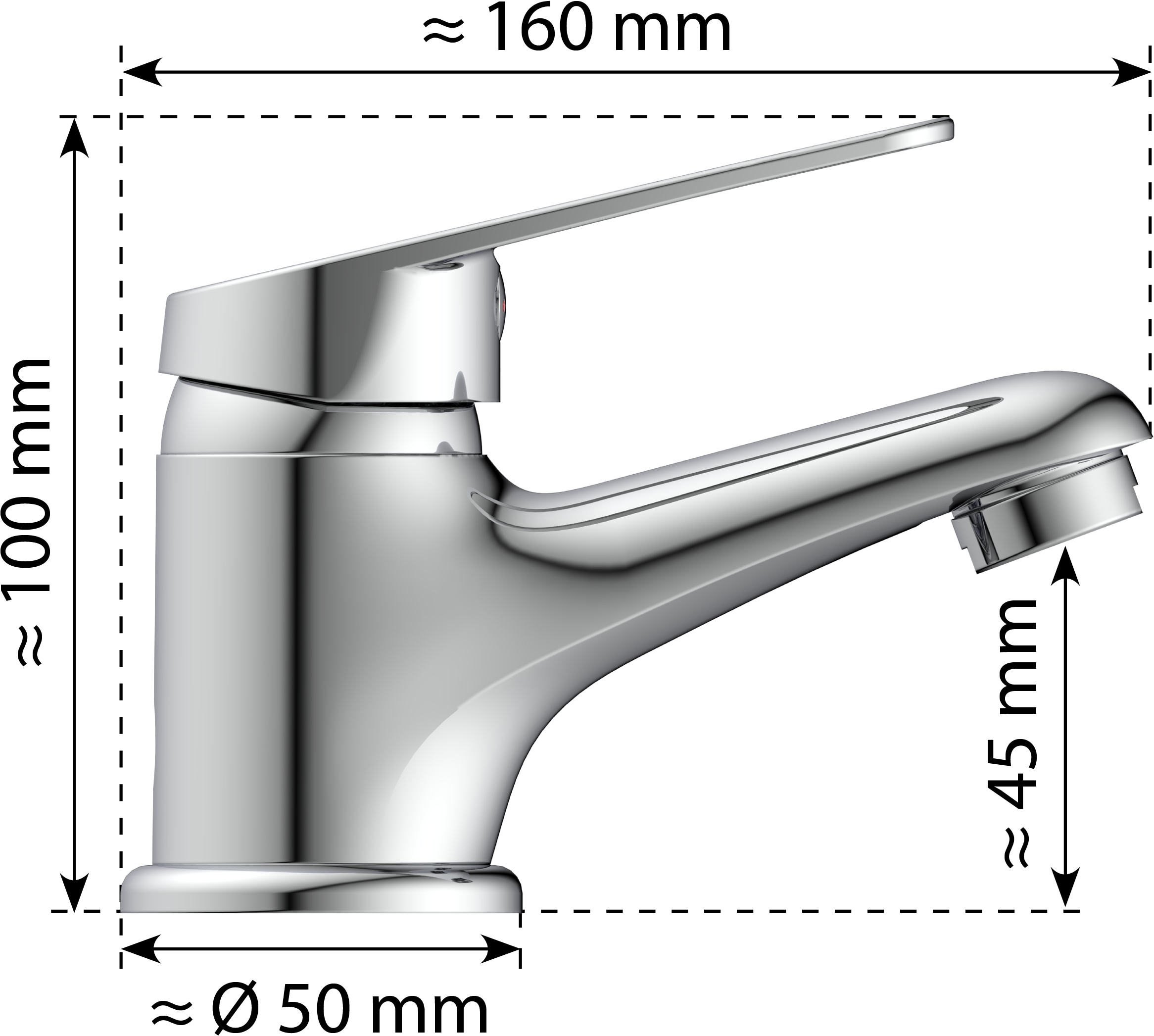 welltime Waschtischarmatur »BARI« Der Platzsparklassiker in frischem Design