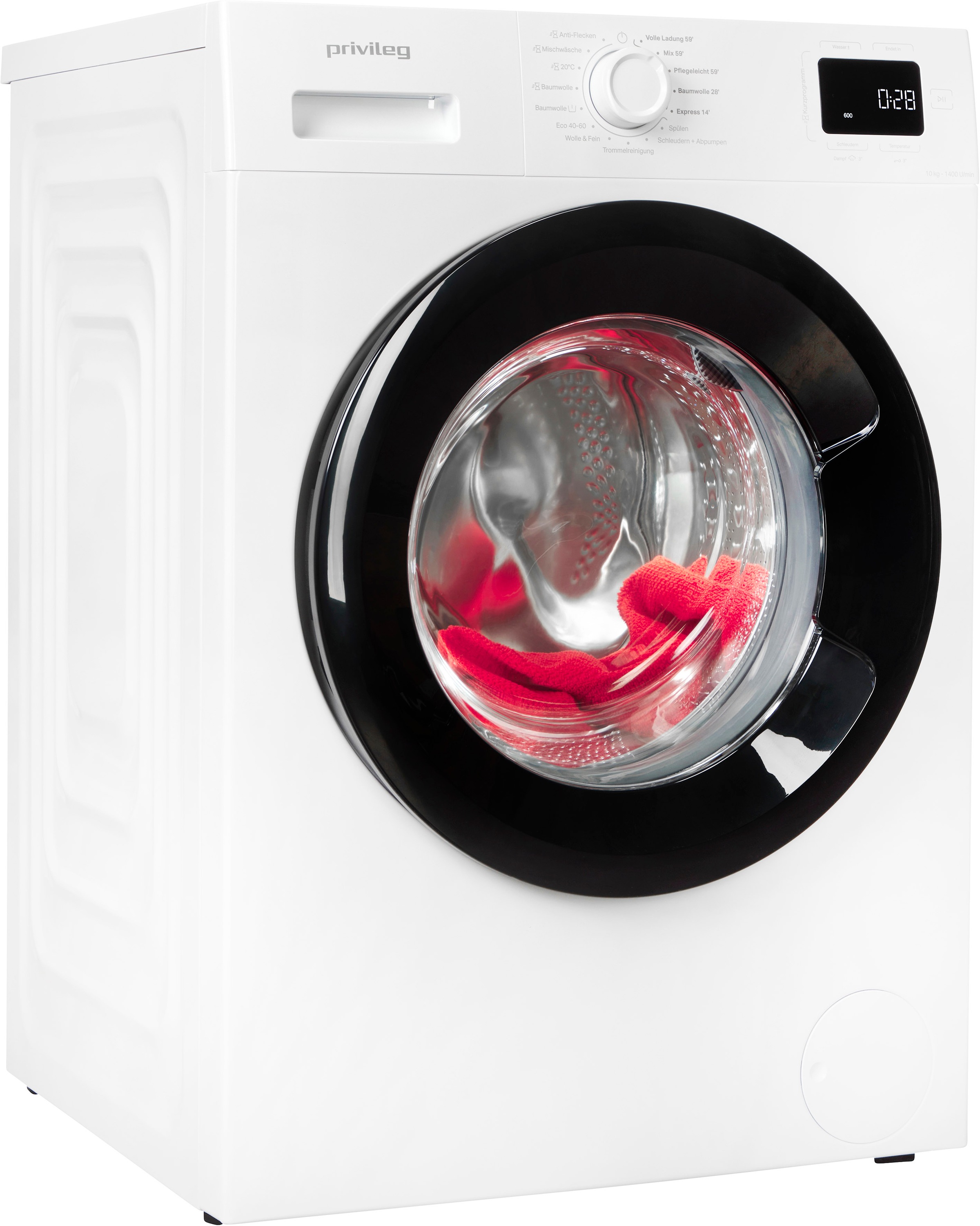Privileg Waschmaschine MY TIME »PWF 1074A MY TIME DE«, 10 kg, 1400 U/min, Quick Cycles – 5 Programme in unter 1 Stunde