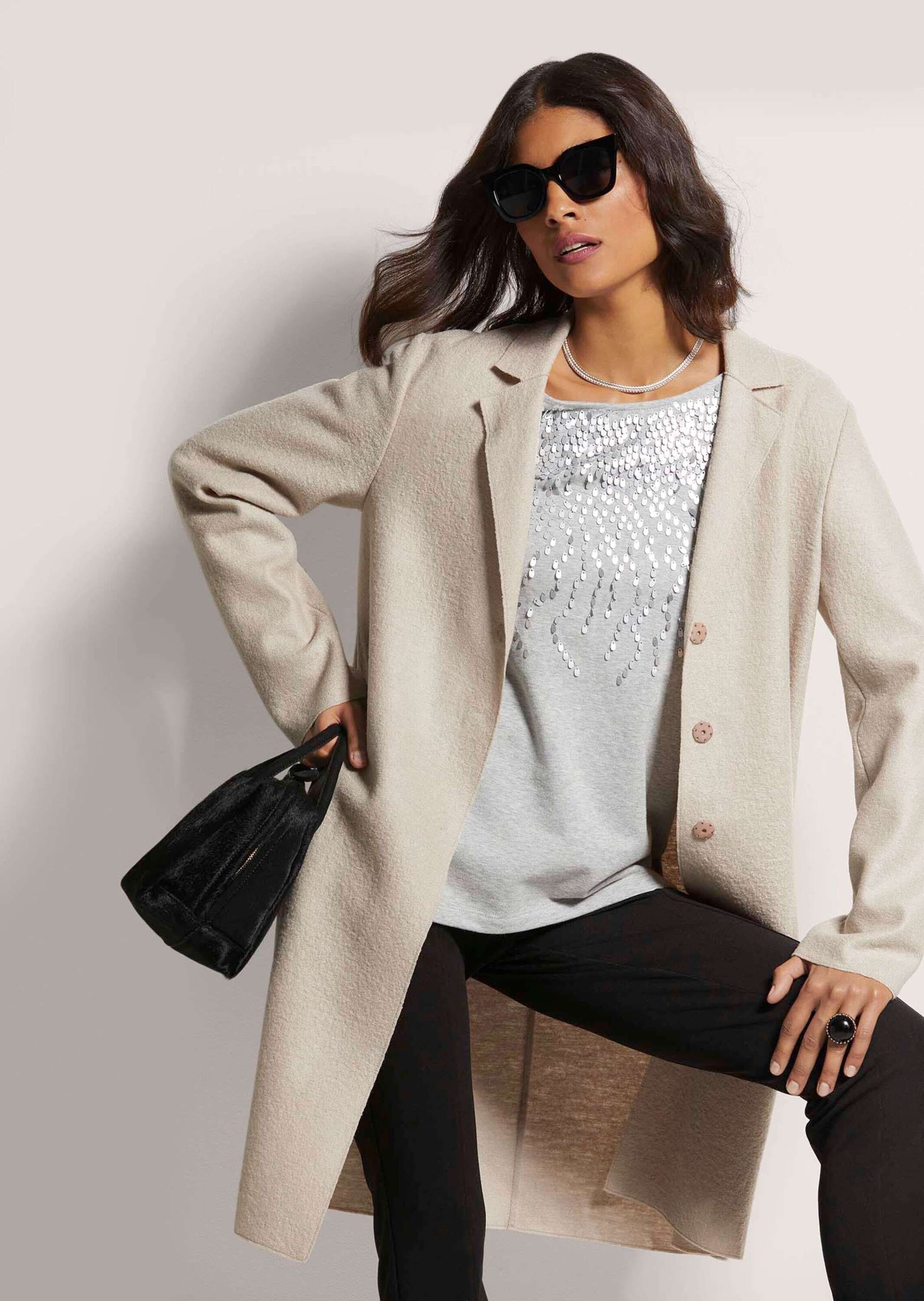 MADELEINE Langmantel »Mantel Kurzmantel aus Wolle«