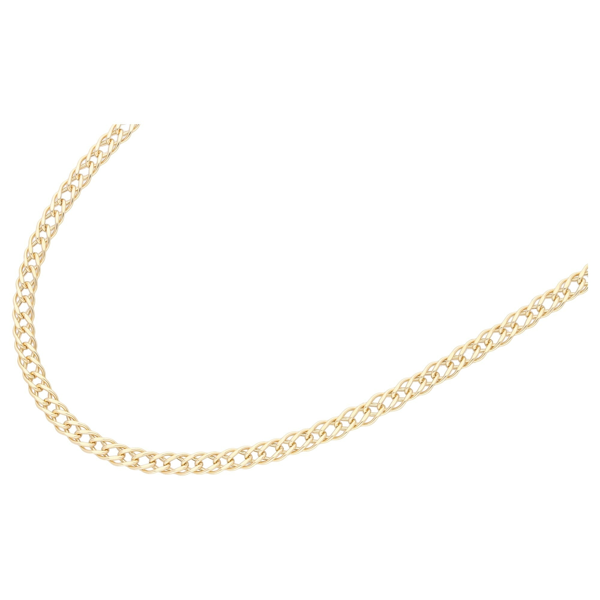 Collier »Kette Art Flachpanzerkette, diamantiert, Gold 375«