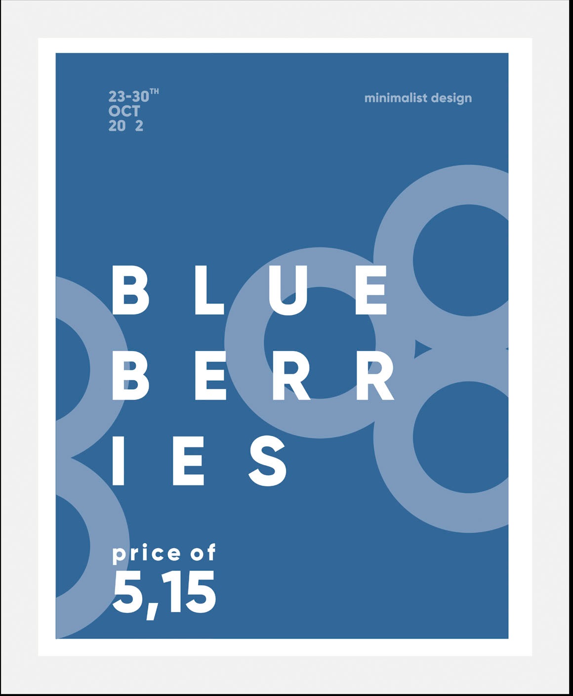 queence Bild »Blueberries«, Obst-Obst Bilder-Essen-Lebensmittel-Schriftzug, (1 St.), gerahmt