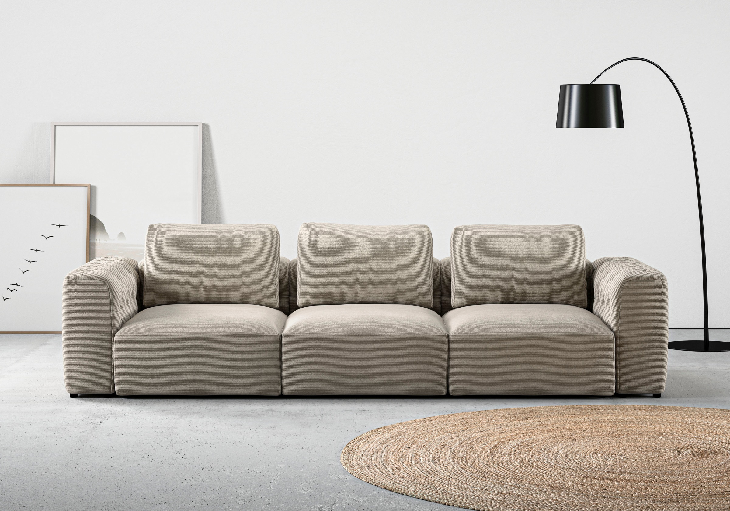 RAUM.ID 3-Sitzer »Cushid«, Modulsofa, bestehend aus 3 Teilen, Breite 300 cm