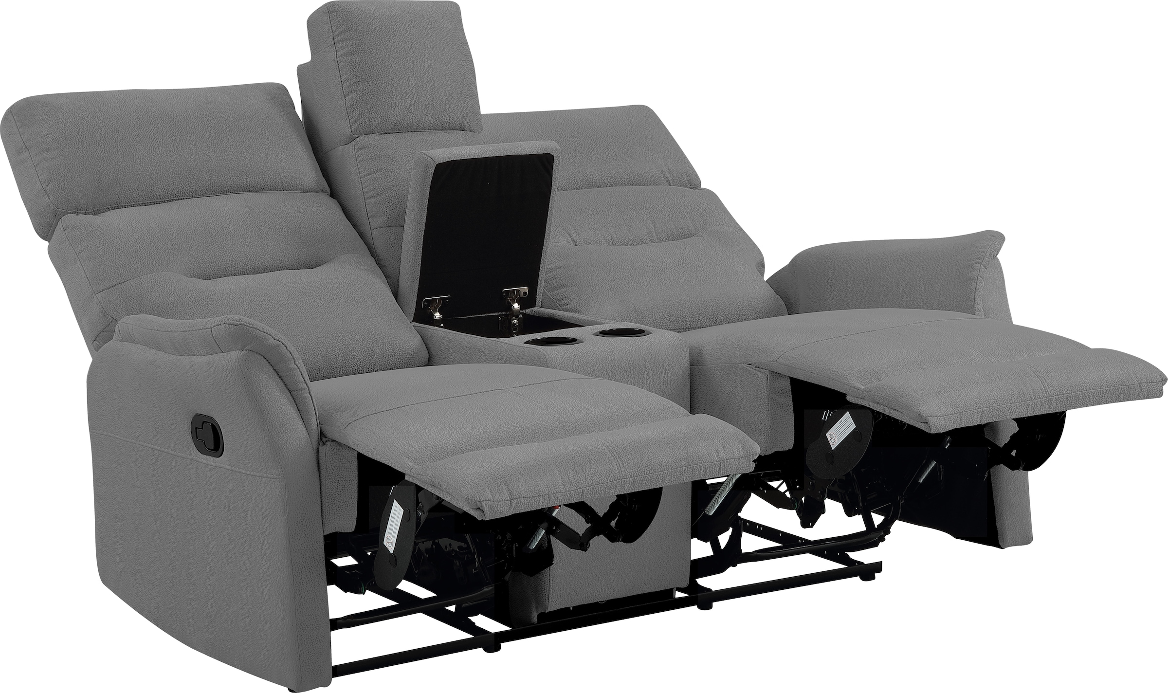 ATLANTIC home collection 2-Sitzer »Falk«, Zwei Relaxfunktionen, Mittelkosole mit Stauraum und Getränkehalter