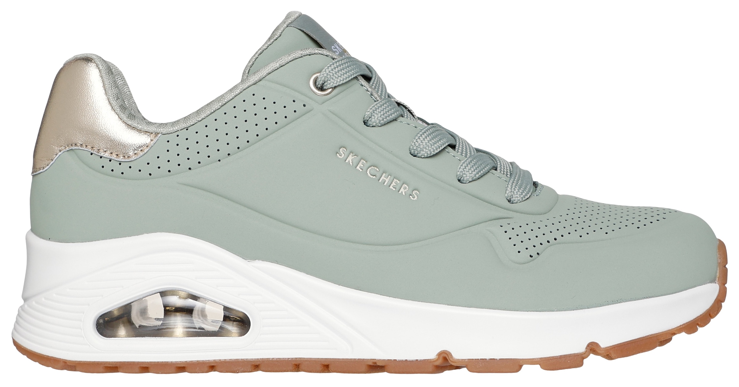 Skechers Sneaker »UNO GOLDEN AIR«  Freizeitschuh, Halbschuh, Schnürschuh mit Metallic-Einsatz