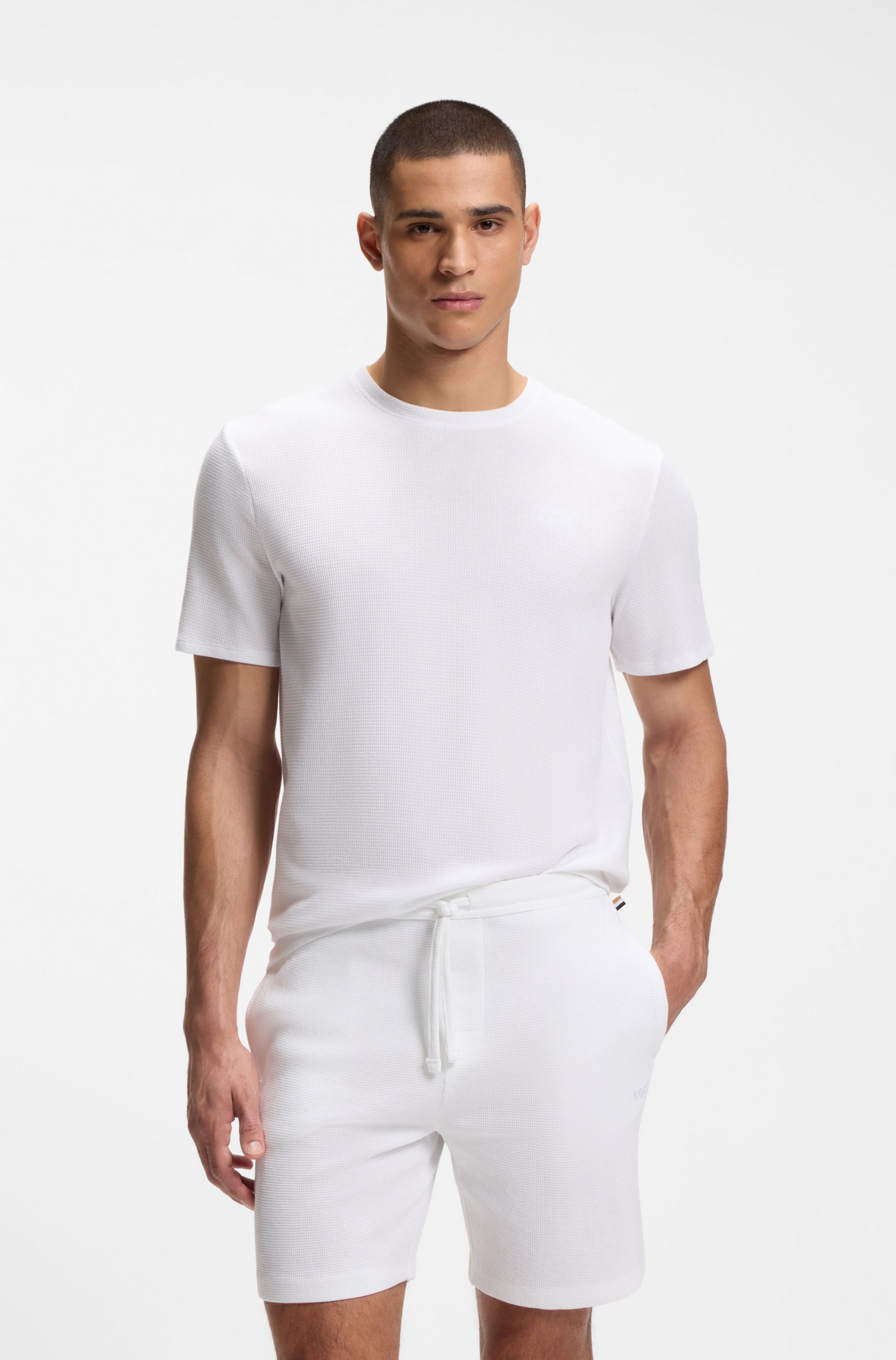 BOSS Pyjamaoberteil »Waffle T-Shirt«