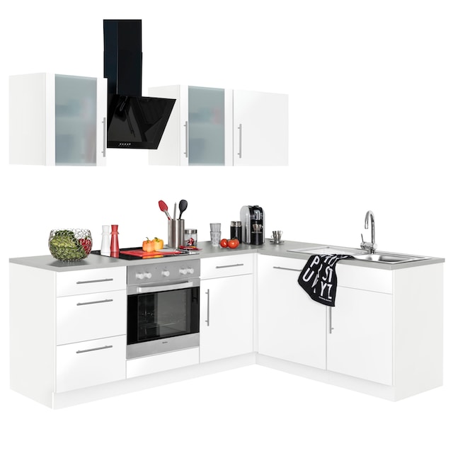 wiho Küchen Winkelküche »Cali«, mit E-Geräten, Stellbreite 220 x 170 cm  bequem bestellen