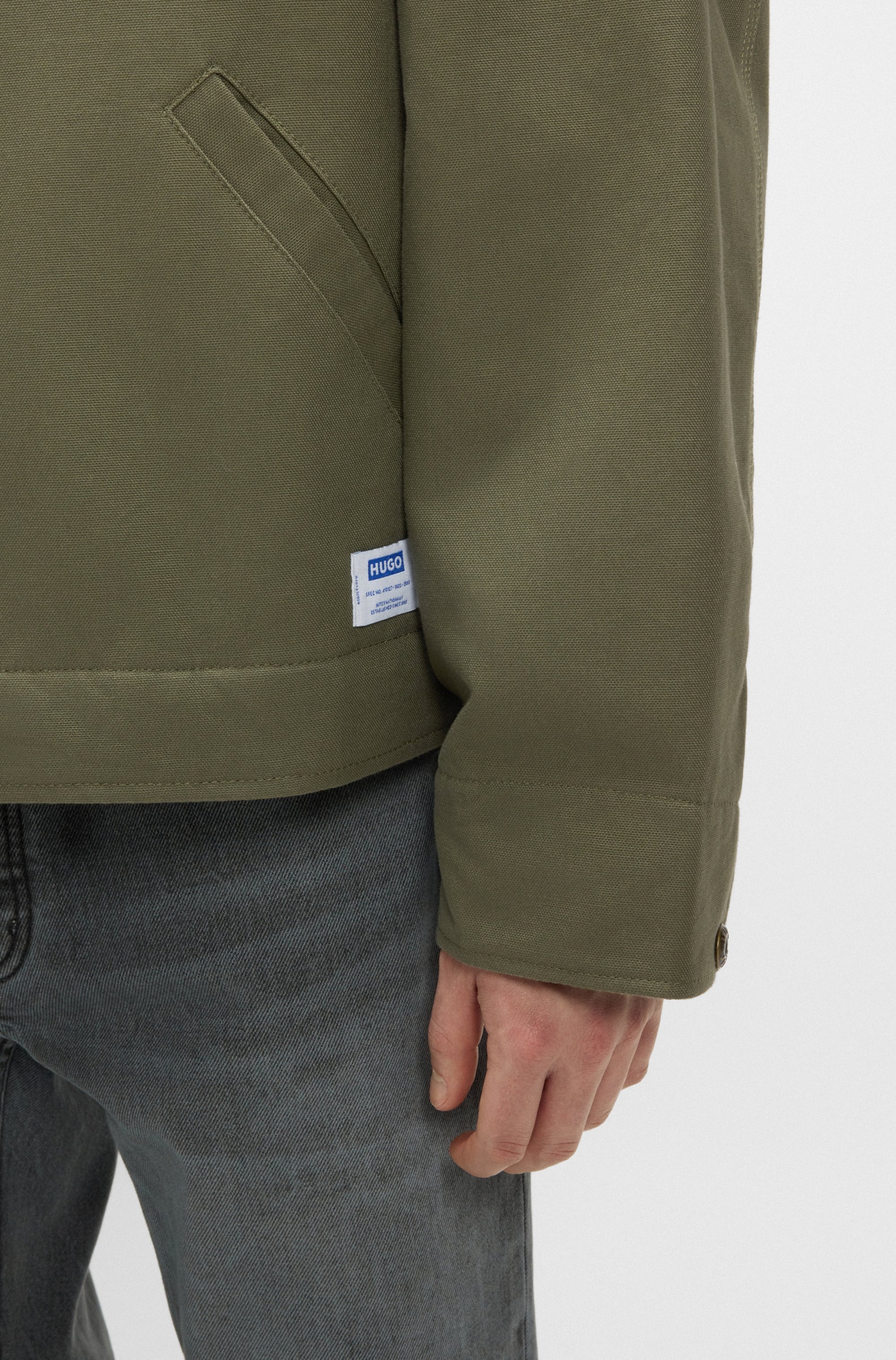HUGO Blue Canvasjacke »Blake«, leicht wattiert, regular fit Overshirt Übergangsjacke Kurzjacke Bomber