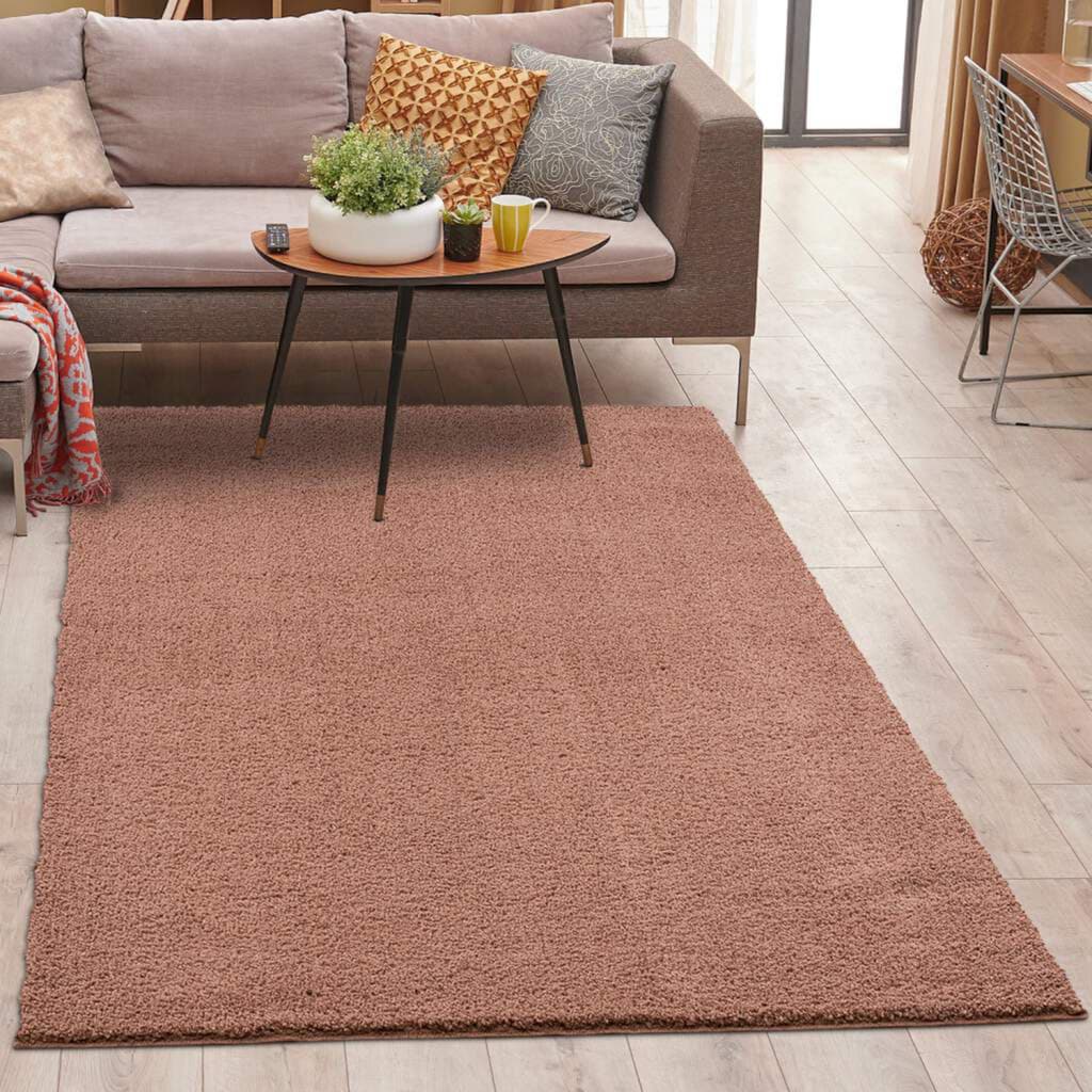 Carpet City Hochflor-Teppich »Plainy«, rechteckig