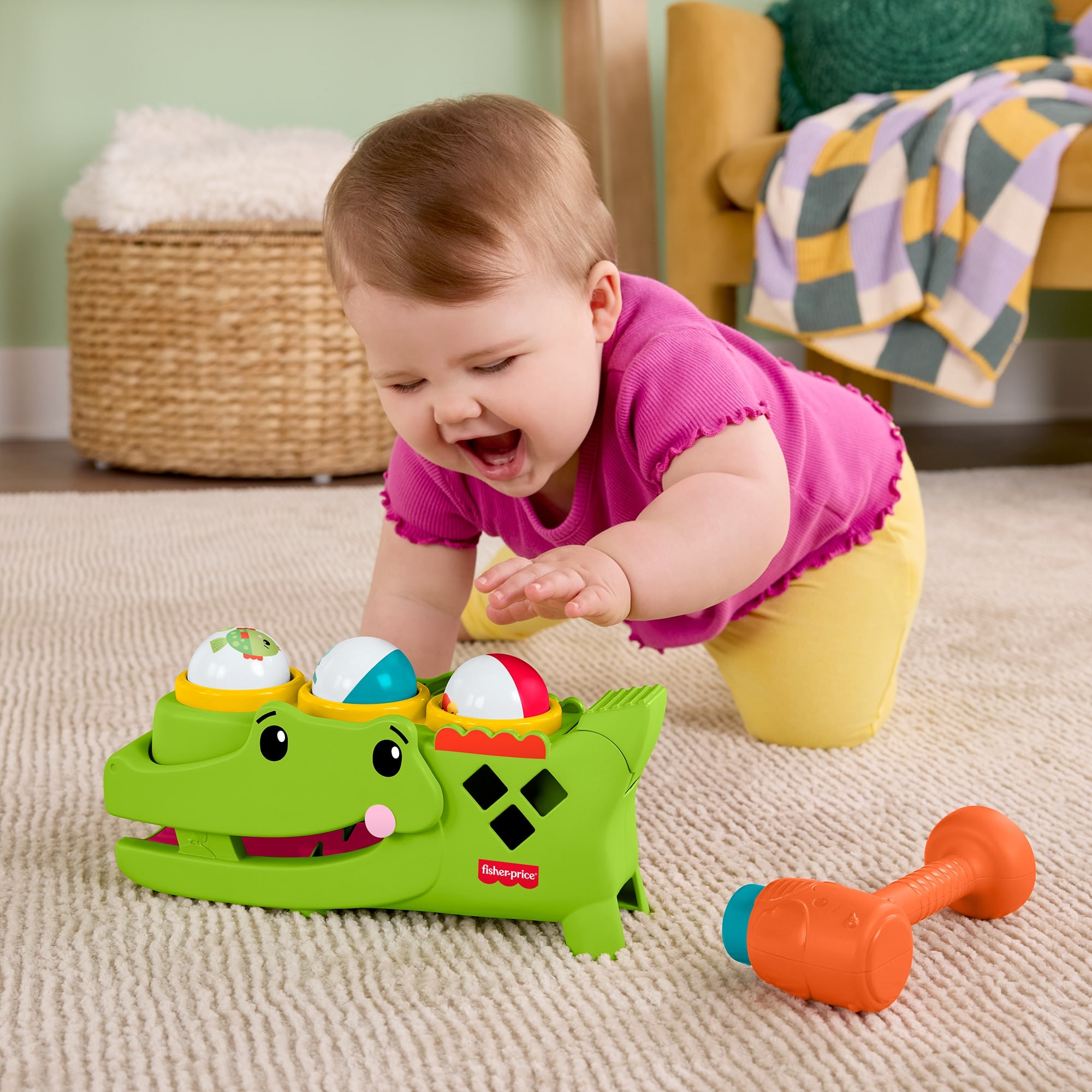 Fisher-Price® Klopfbank »Sitz- und Klopf-Rolligator«