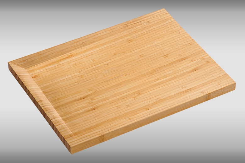 KESPER® Schneidebrett, 100% FSC®-zertifiziertem Bambus, zwei Schraubfüße - schräge Fläche