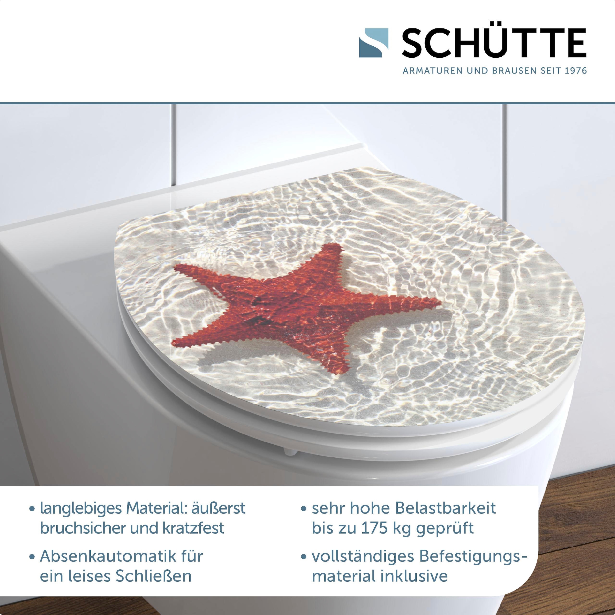 Schütte WC-Sitz »RED STARFISH«, High Gloss mit MDF Holzkern, mit Absenkautomatik