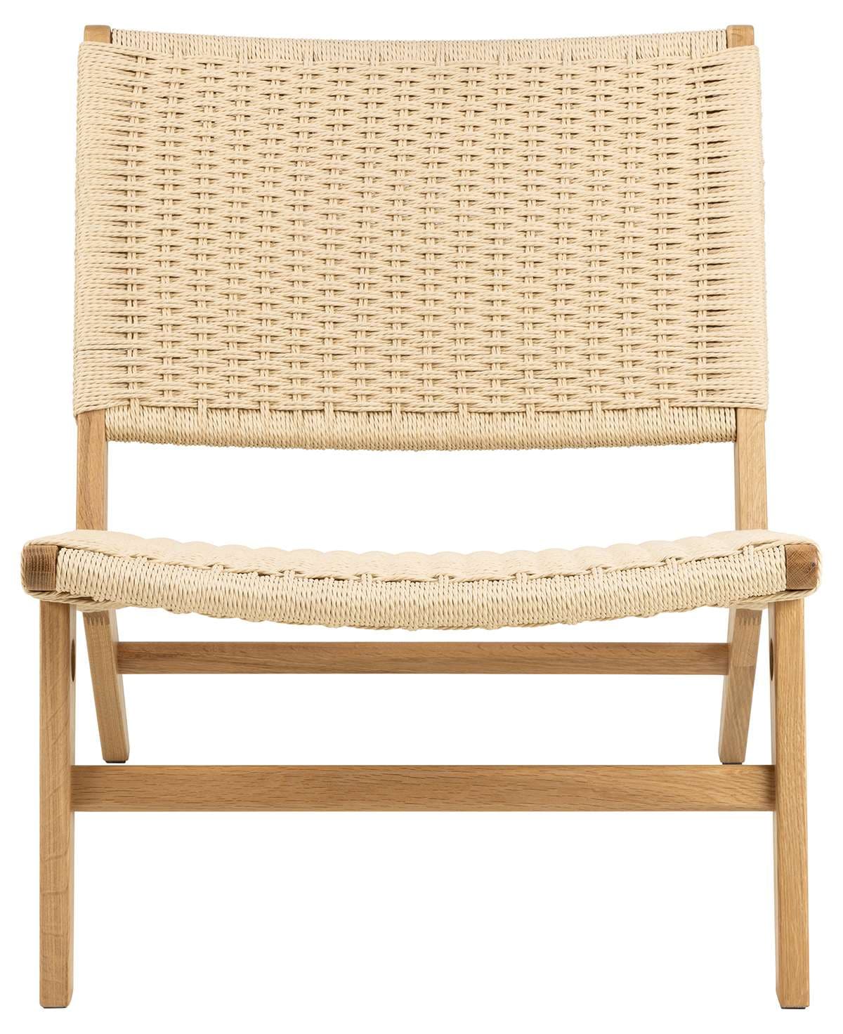 Carson Nordic Woven Lounge Chair, Off White